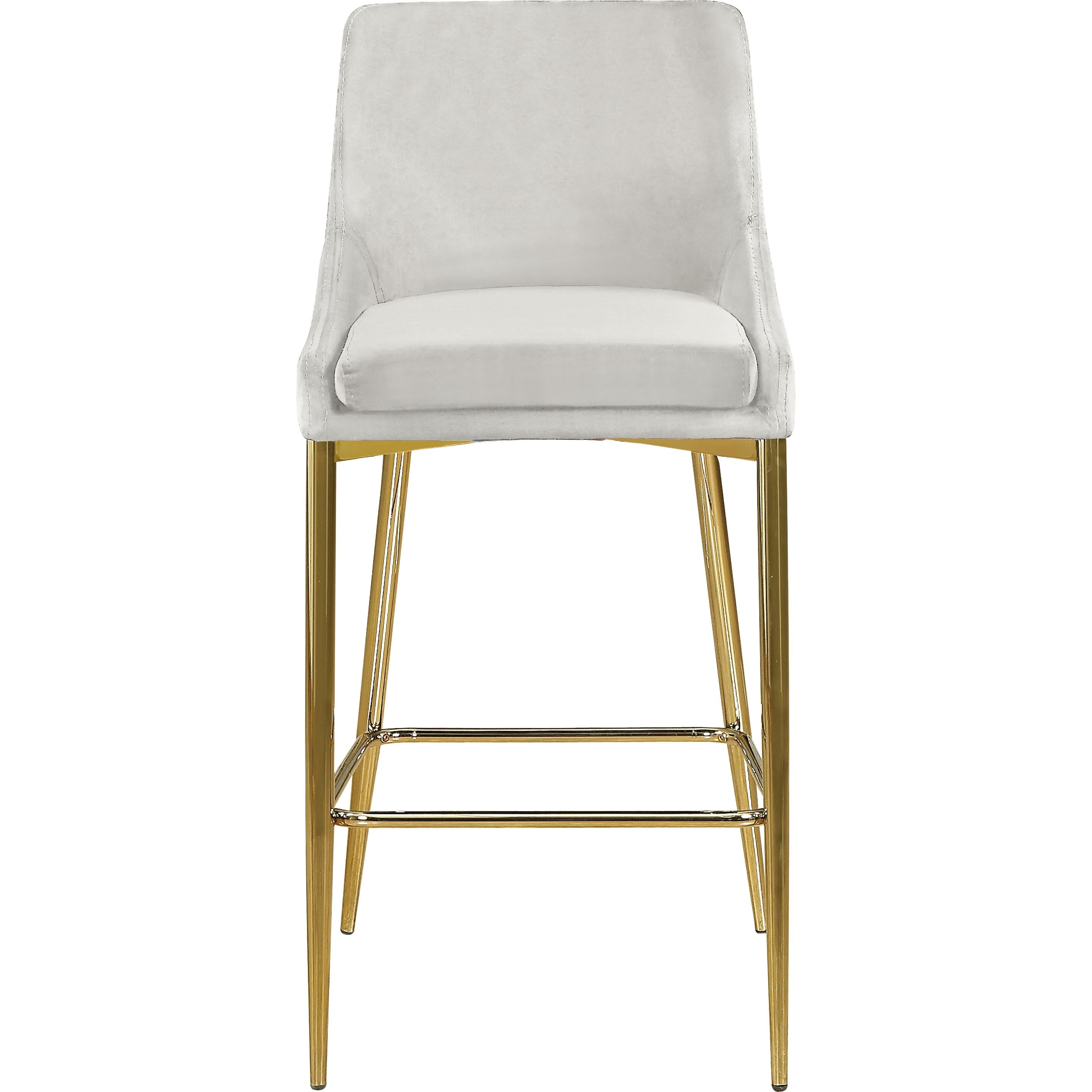 Meridian Karina Cream Velvet Stool