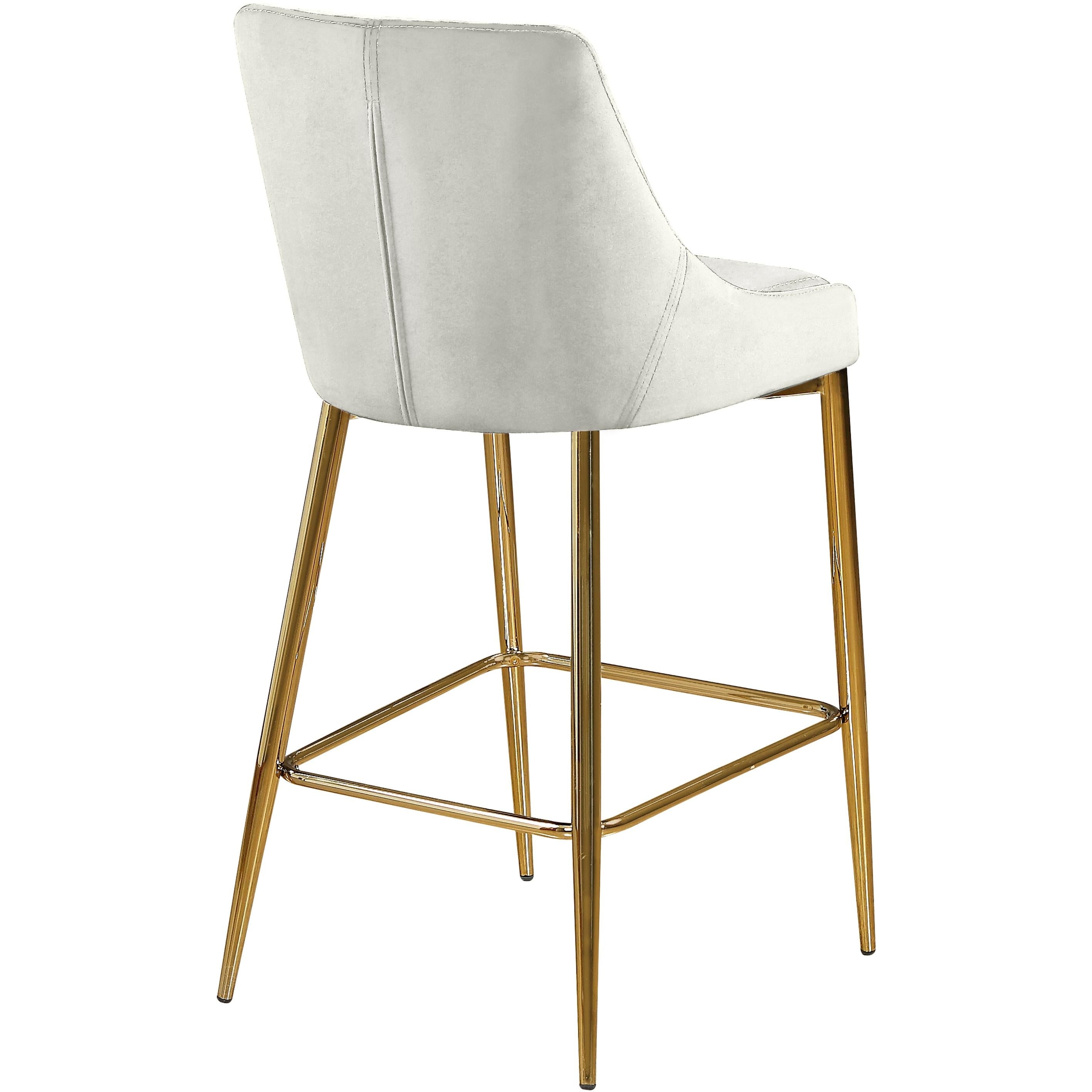 Meridian Karina Cream Velvet Stool