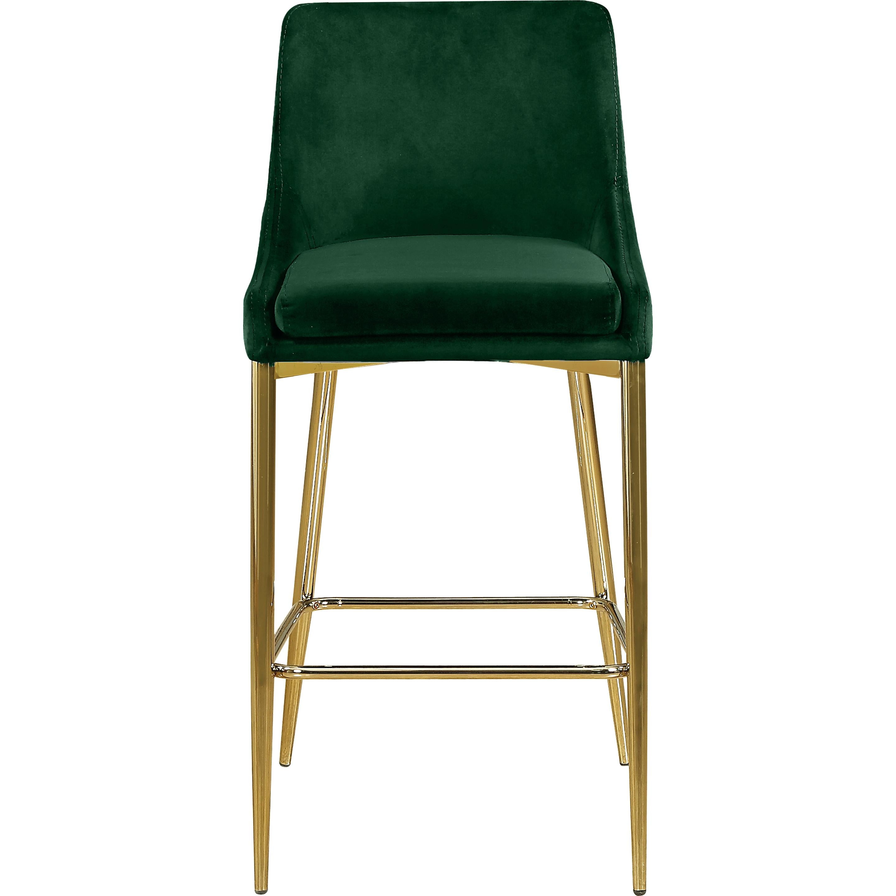 Meridian Karina Green Velvet Stool