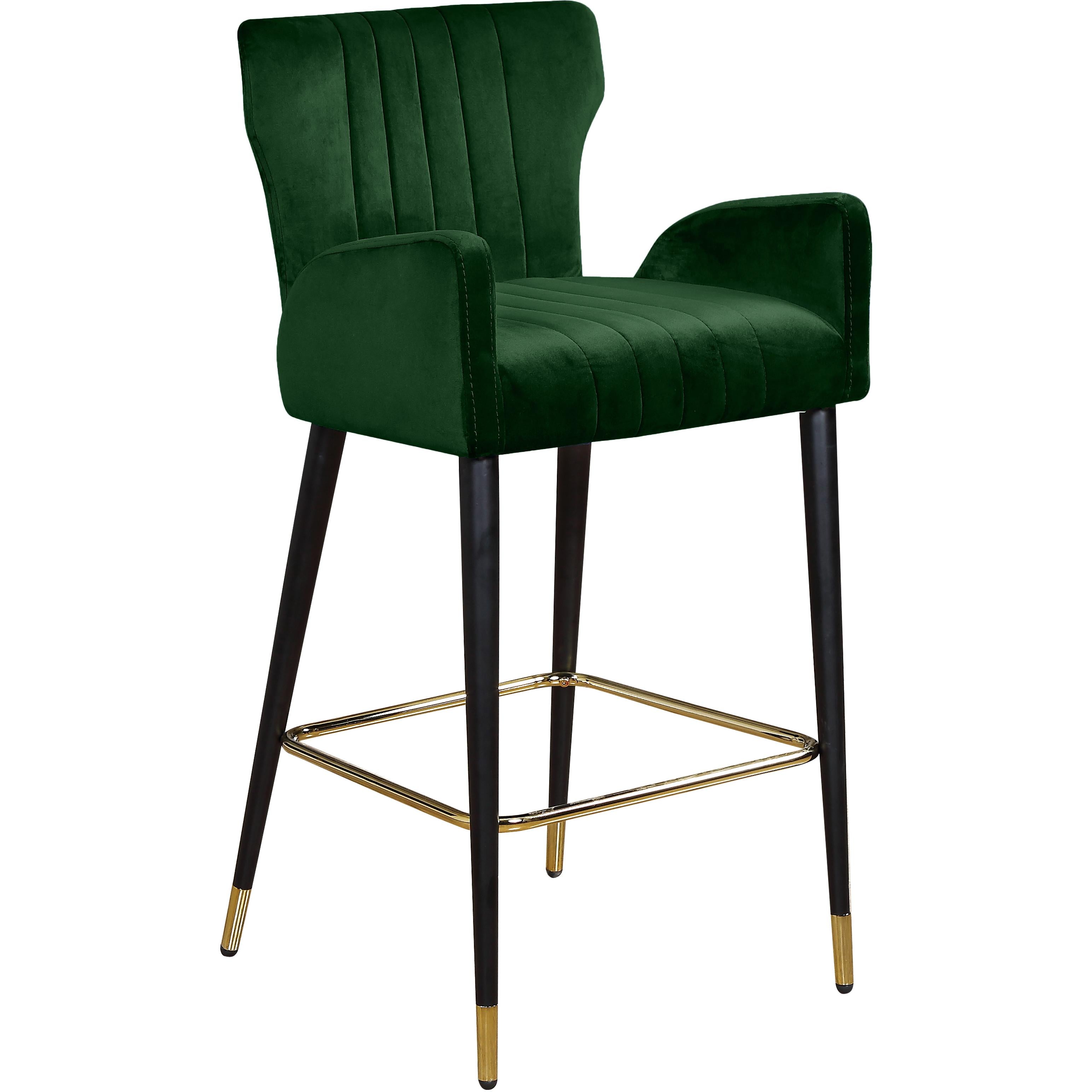 Meridian Luxe Green Velvet Stool