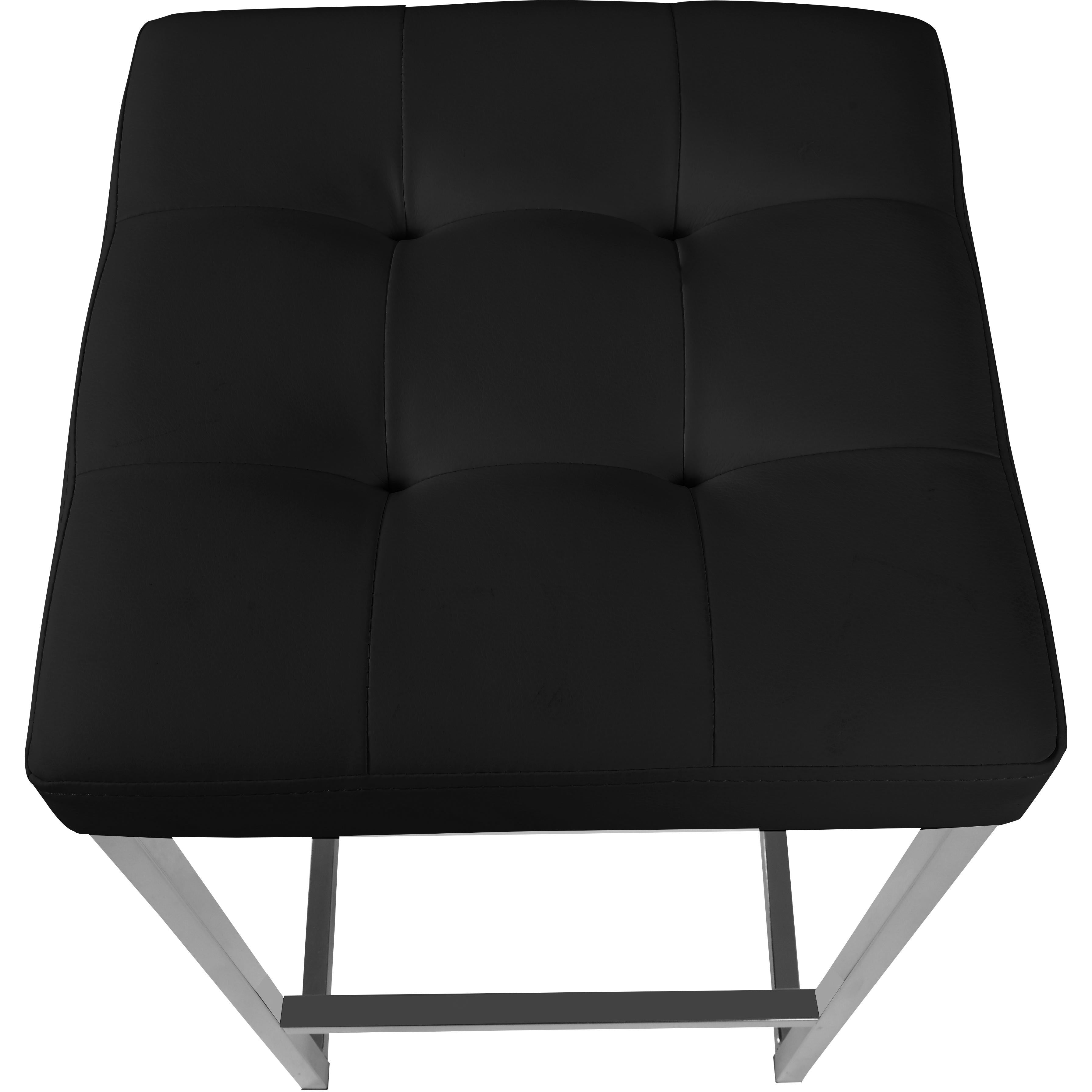 Meridian Nicola Black Vegan Leather Stool