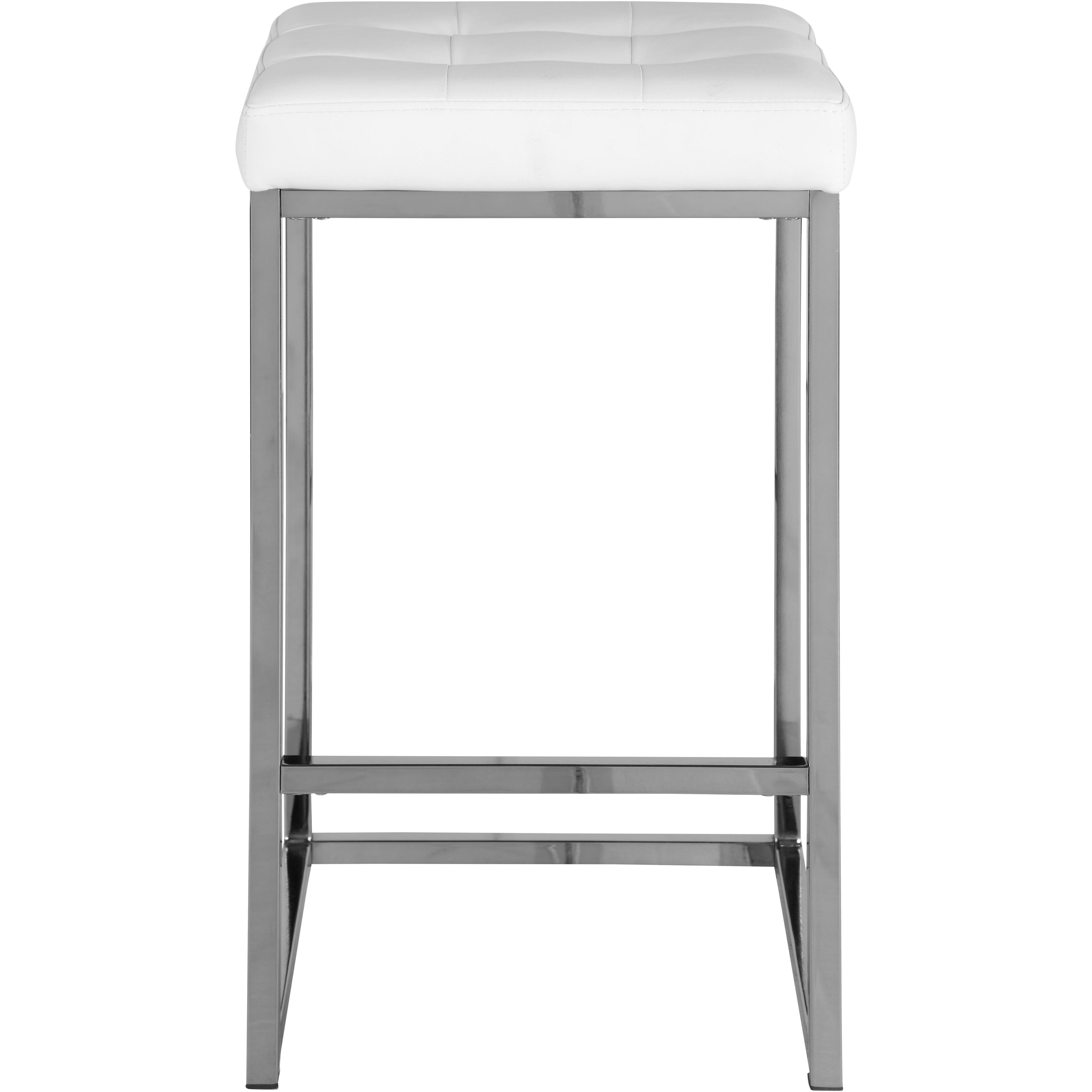 Meridian Nicola White Vegan Leather Stool
