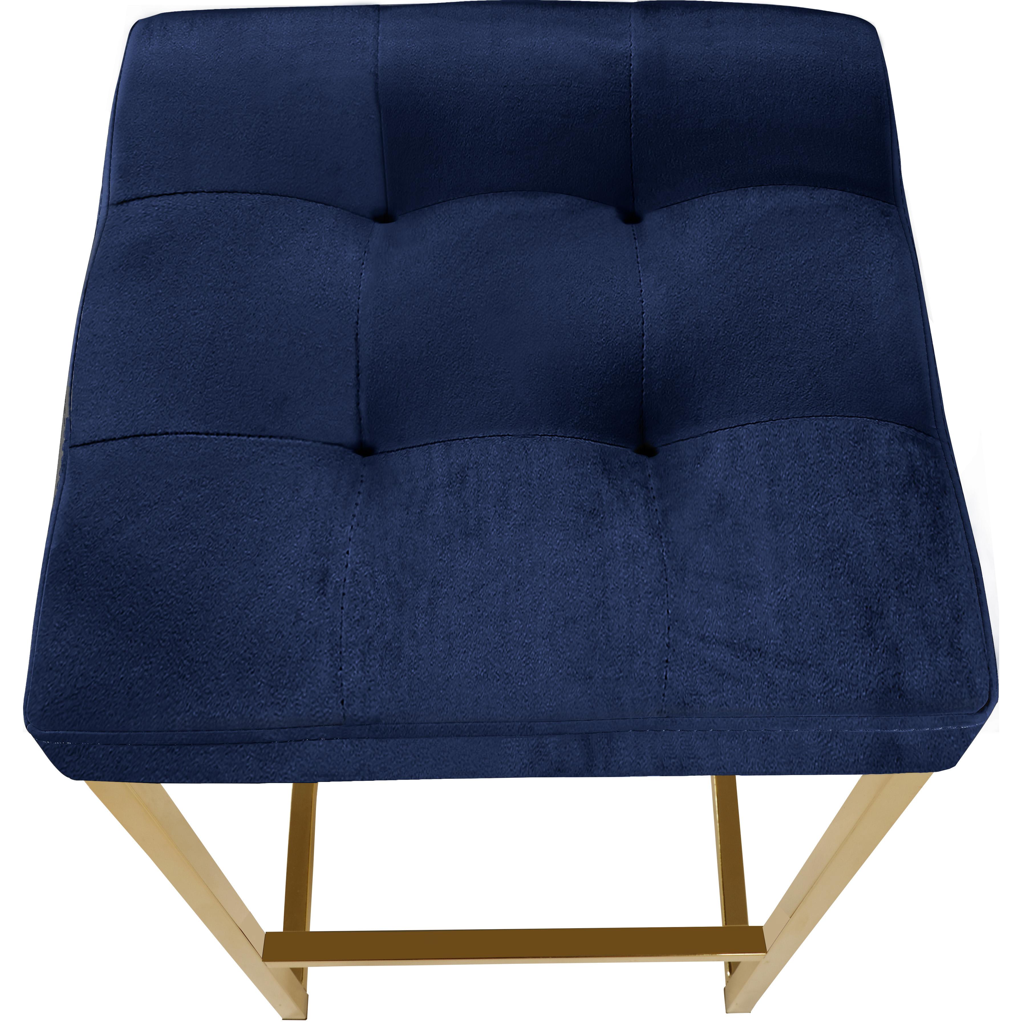 Meridian Nicola Navy Velvet Stool