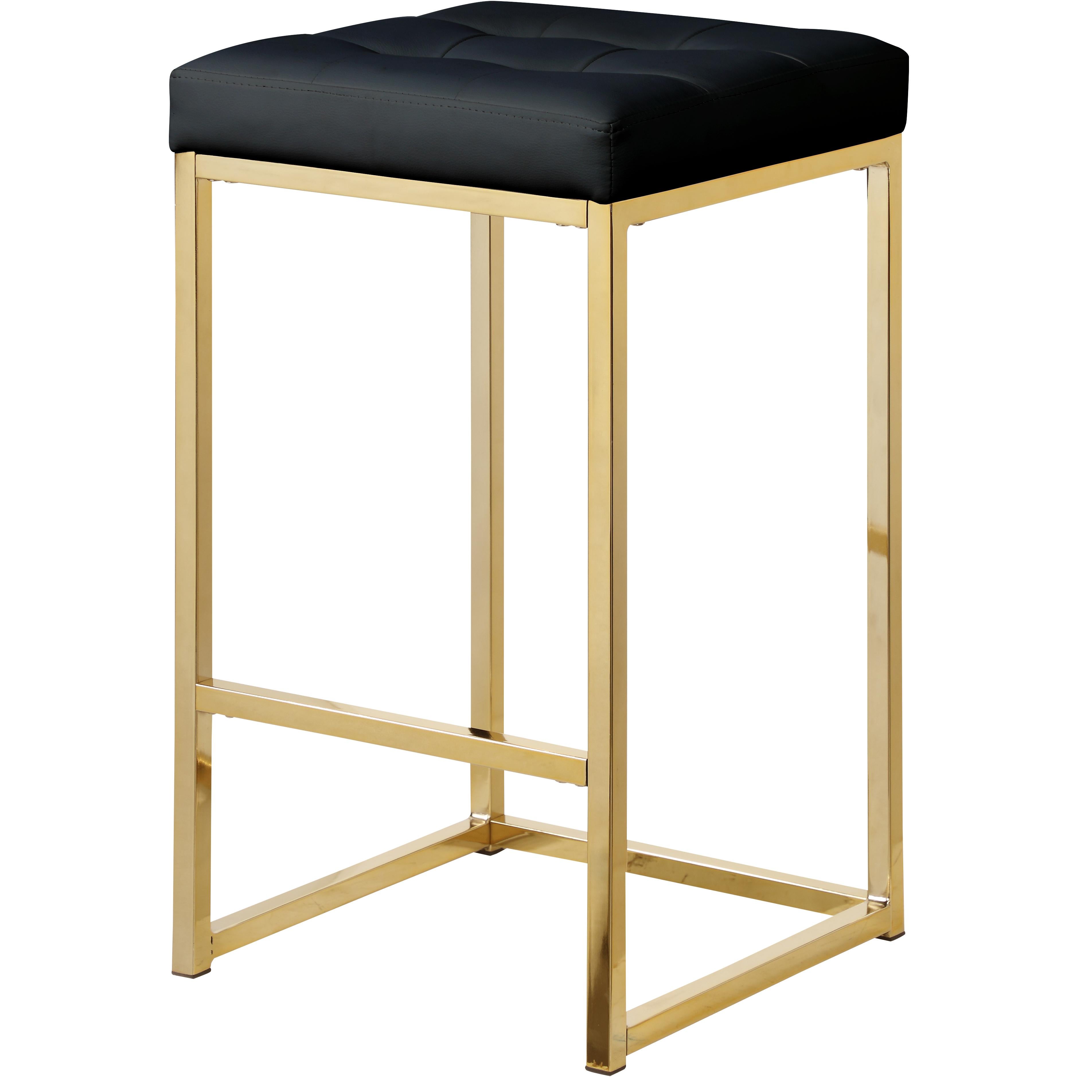 Meridian Nicola Black Vegan Leather Stool