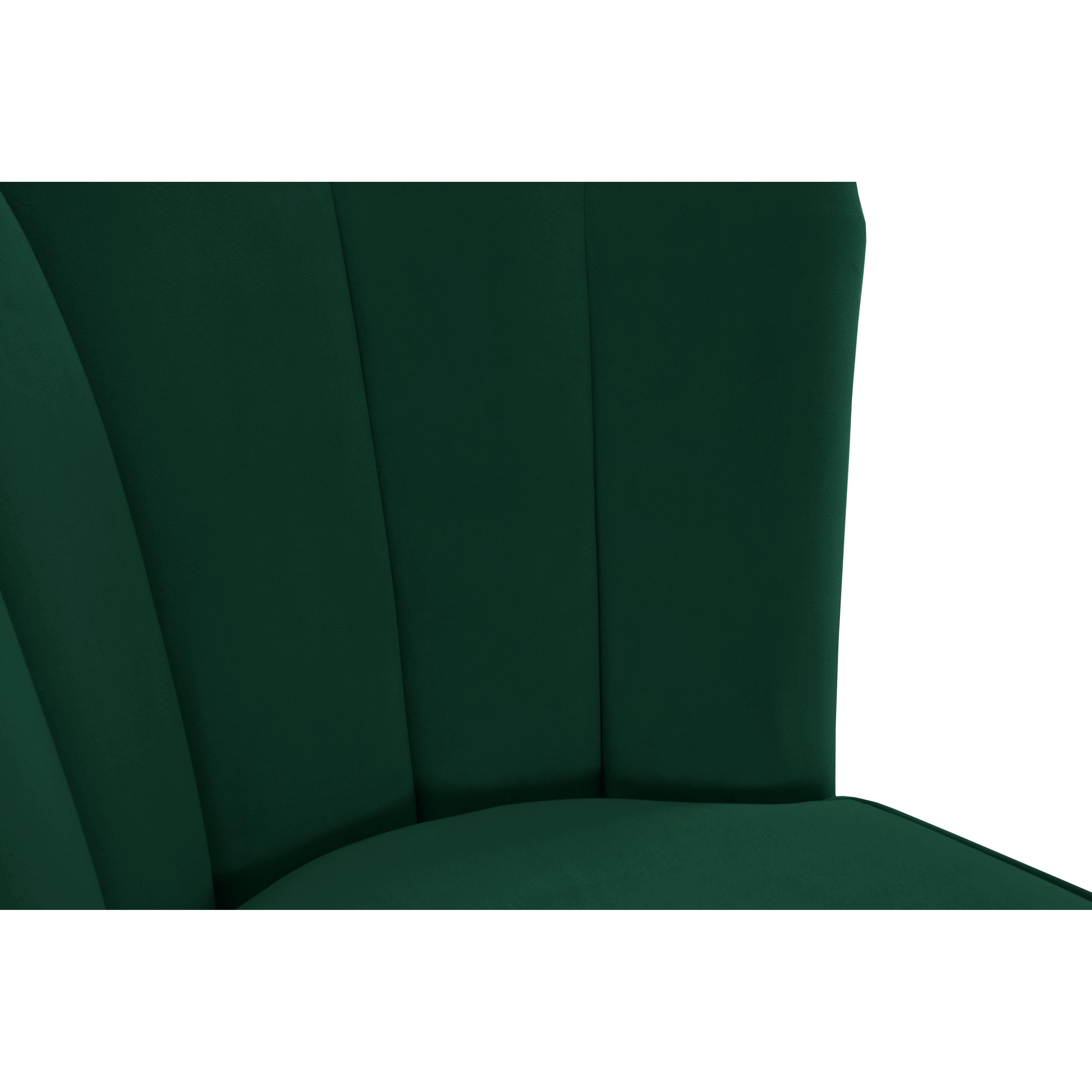 Meridian Lily Green Velvet Stool