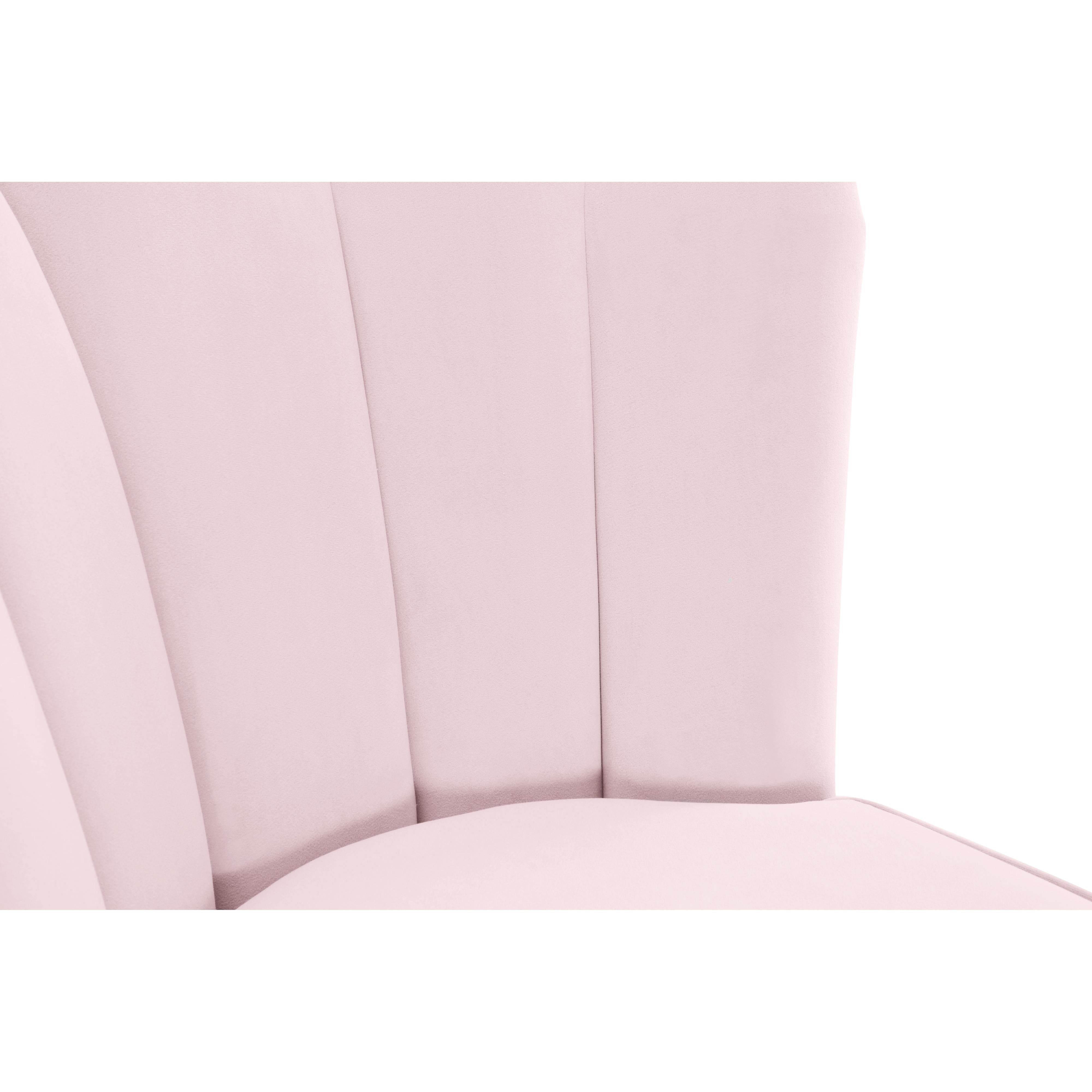 Meridian Lily Pink Velvet Stool