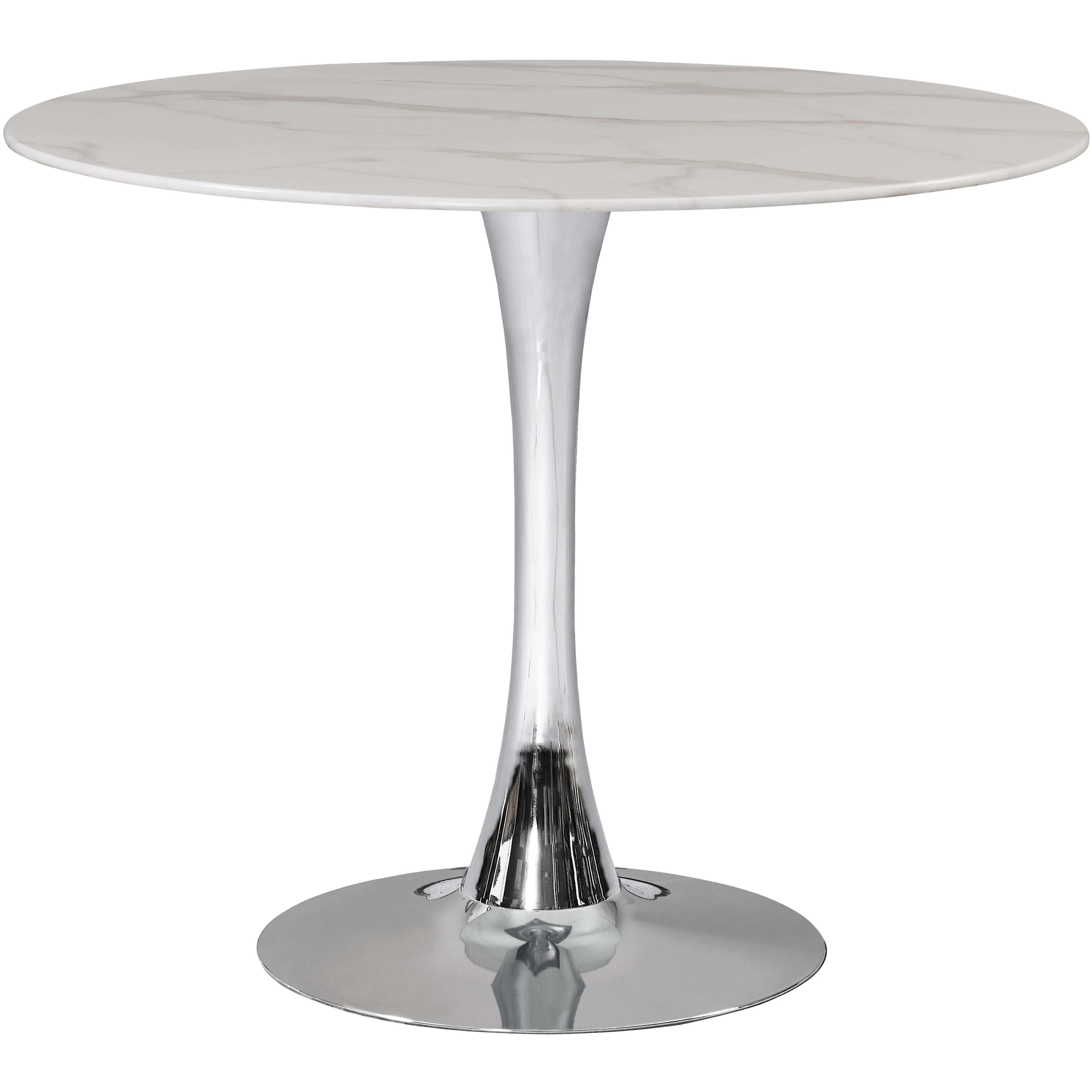 Meridian Holly Chrome Dining Table (3 Boxes)