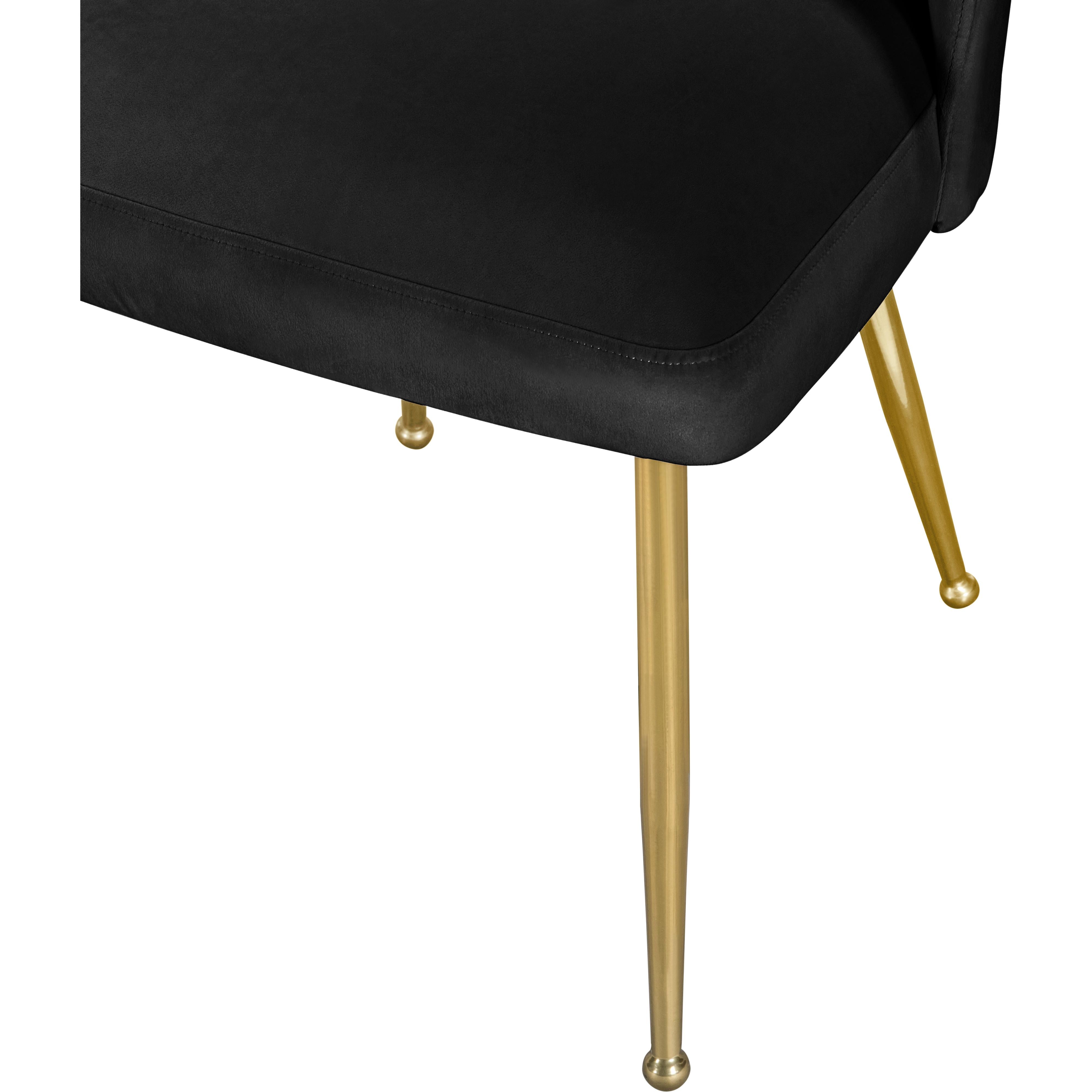 Meridian Logan Black Velvet Dining Chair