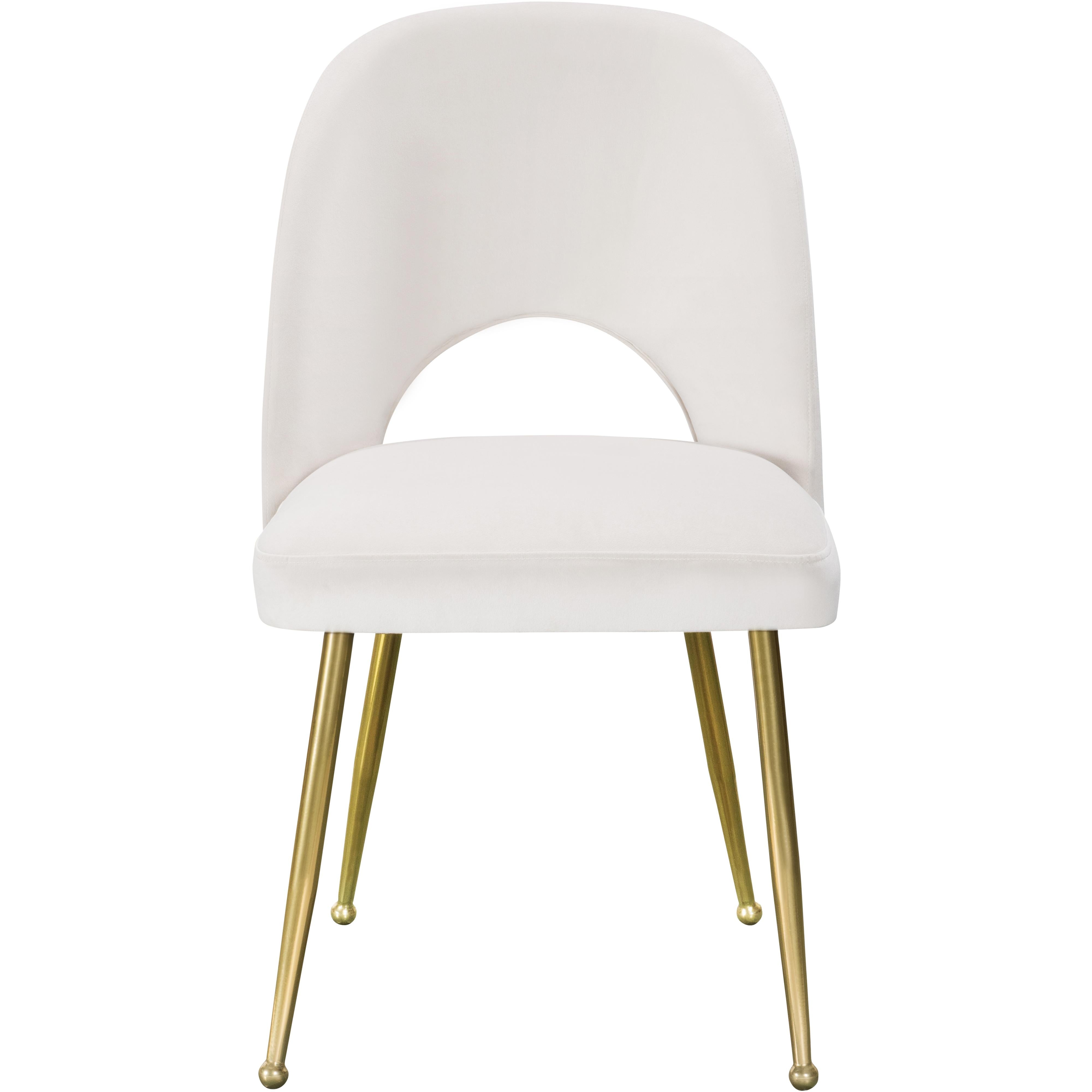 Meridian Logan Cream Velvet Dining Chair