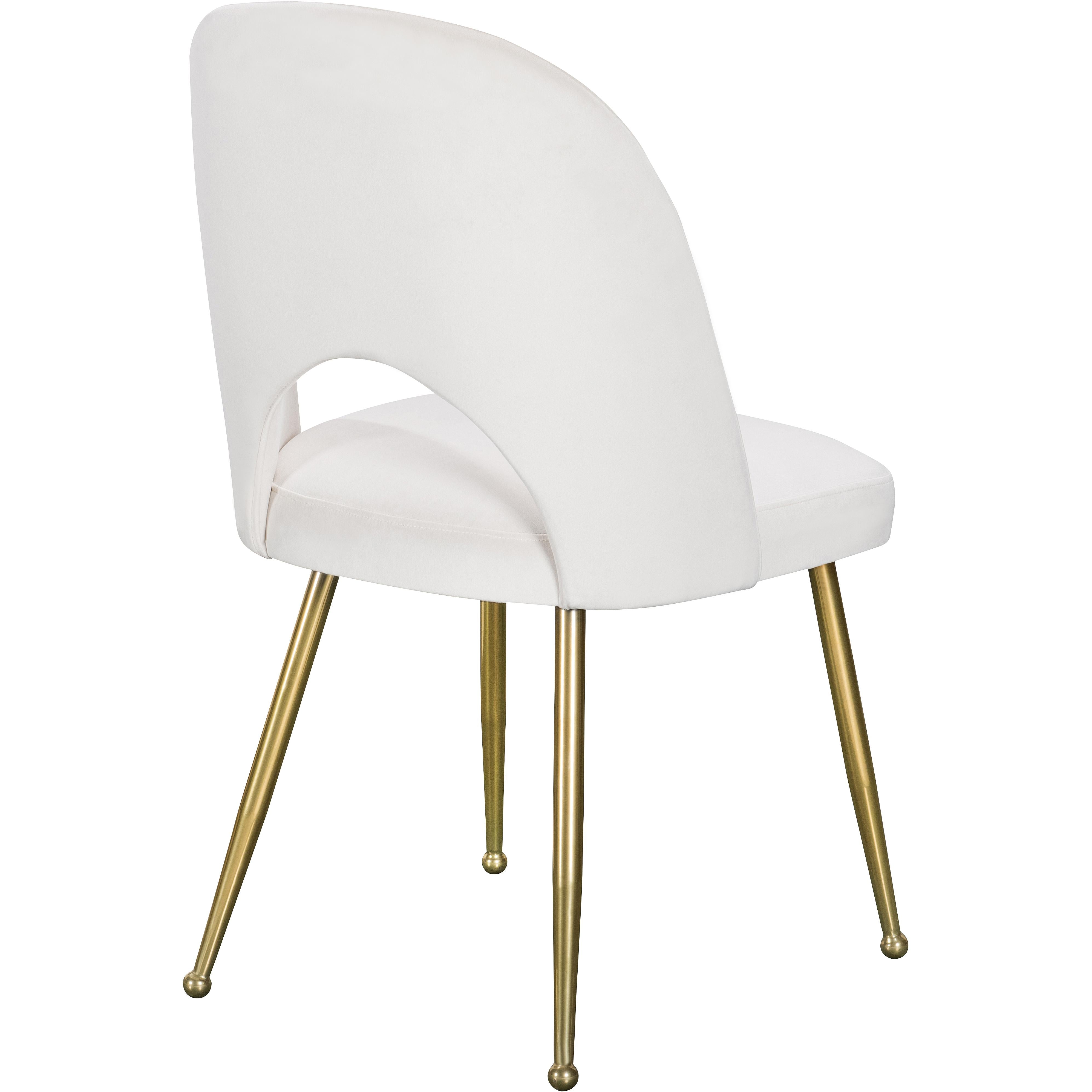 Meridian Logan Cream Velvet Dining Chair