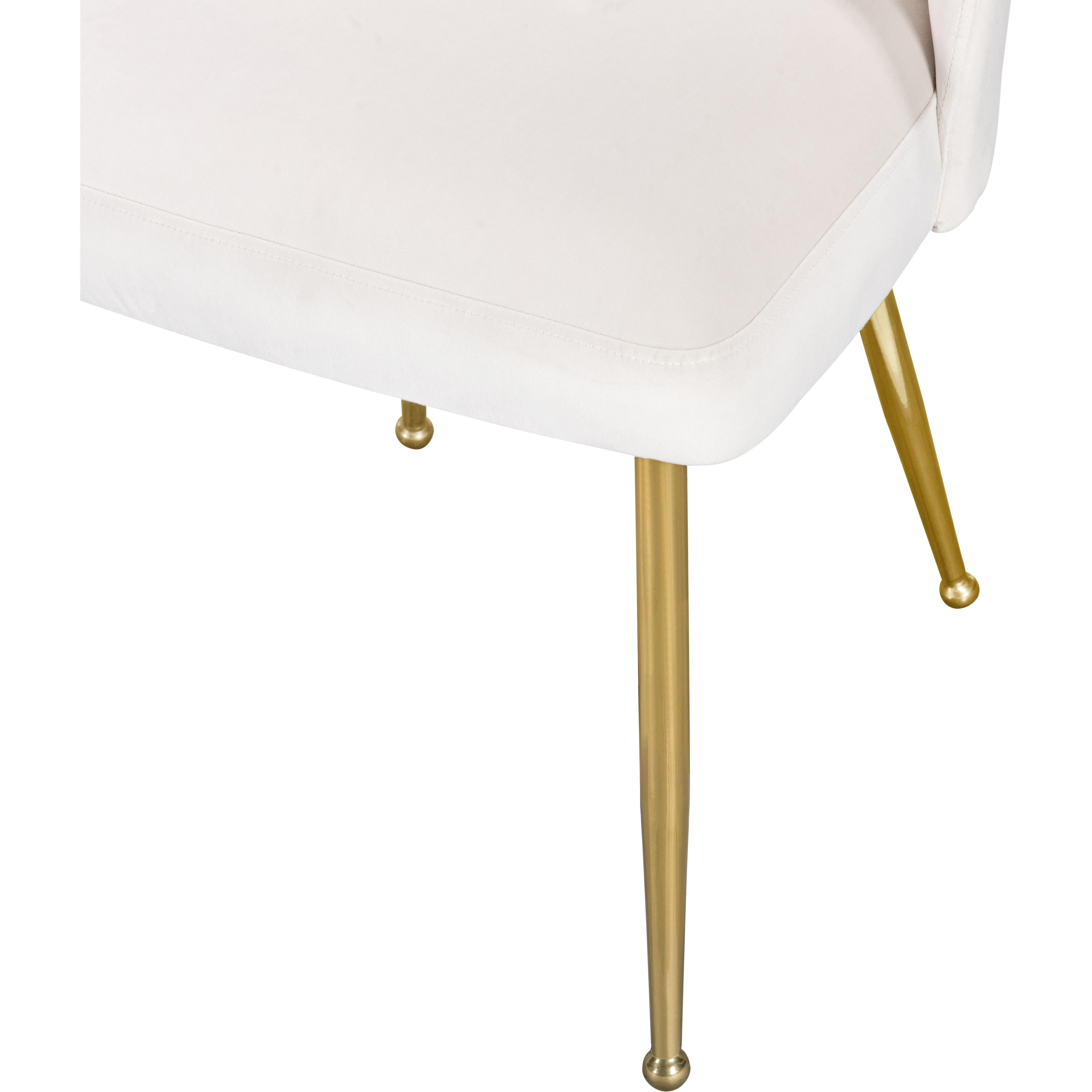 Meridian Logan Cream Velvet Dining Chair