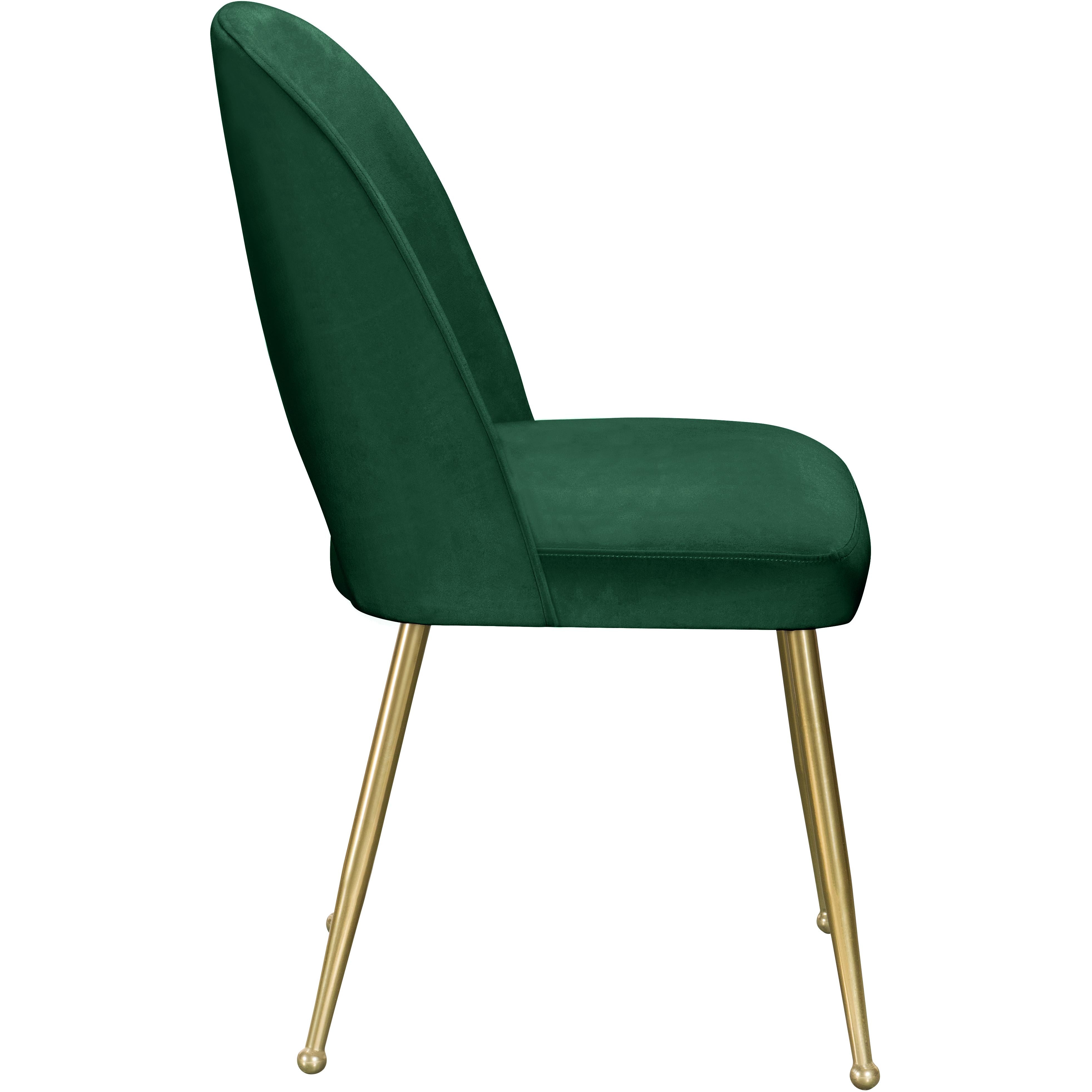 Meridian Logan Green Velvet Dining Chair