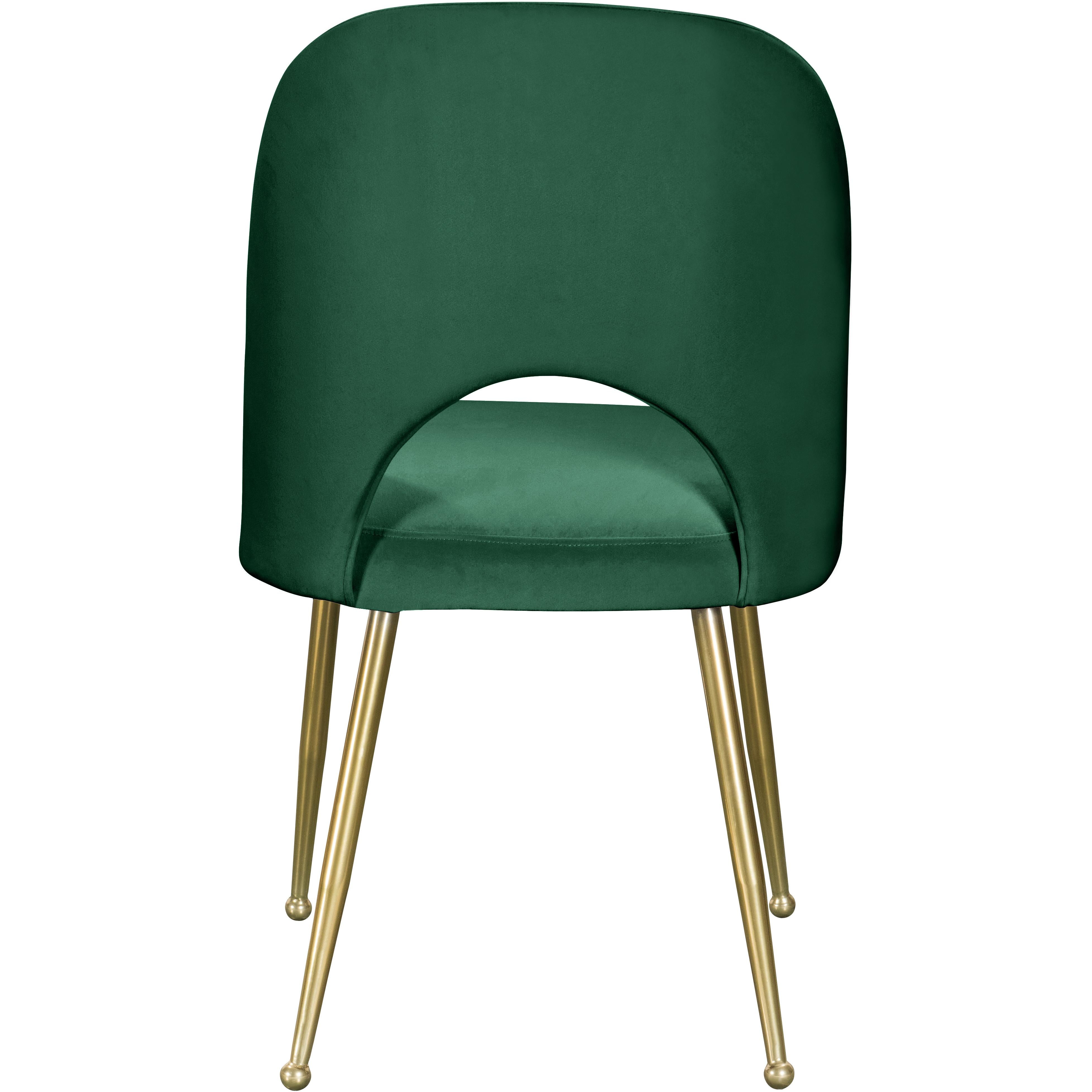 Meridian Logan Green Velvet Dining Chair