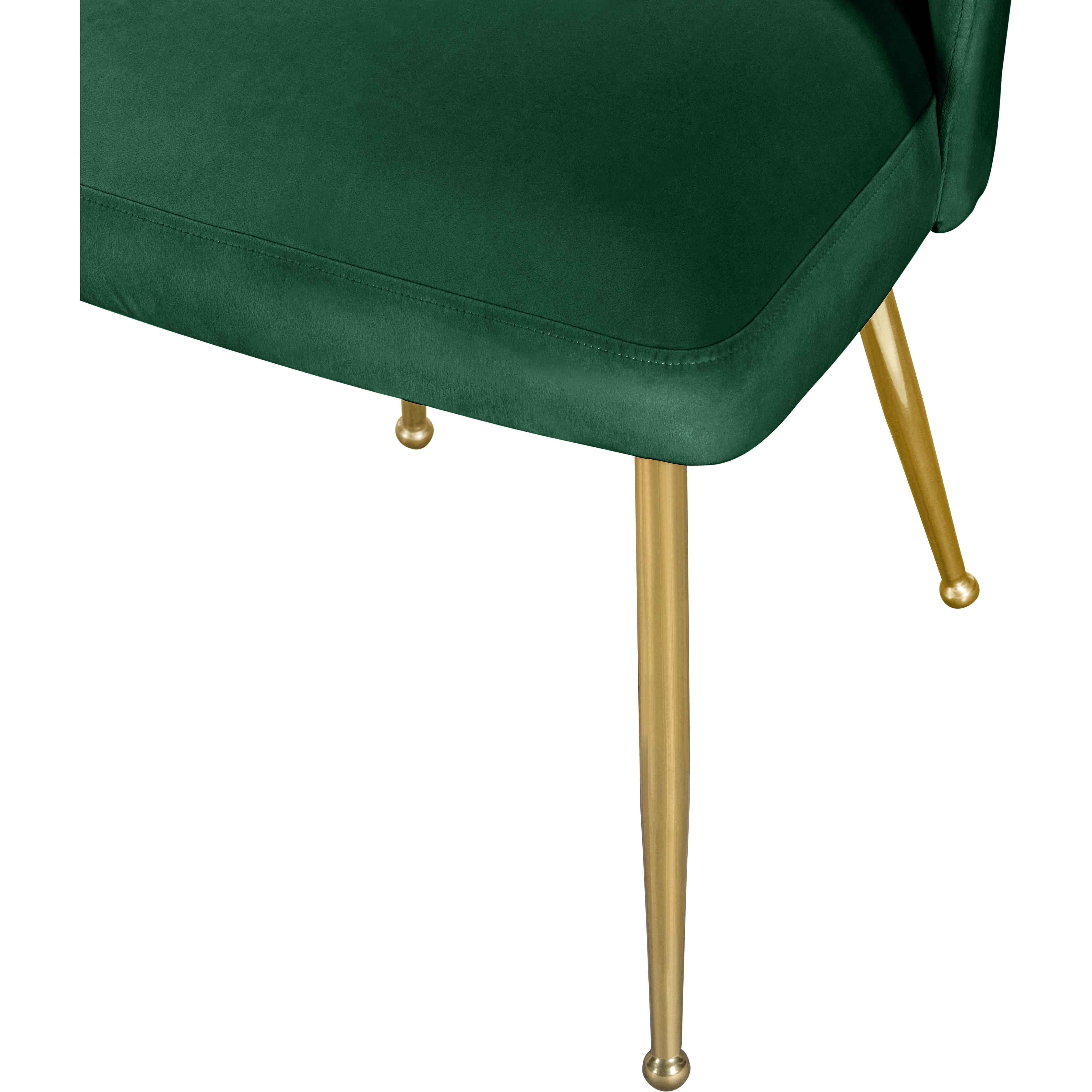 Meridian Logan Green Velvet Dining Chair