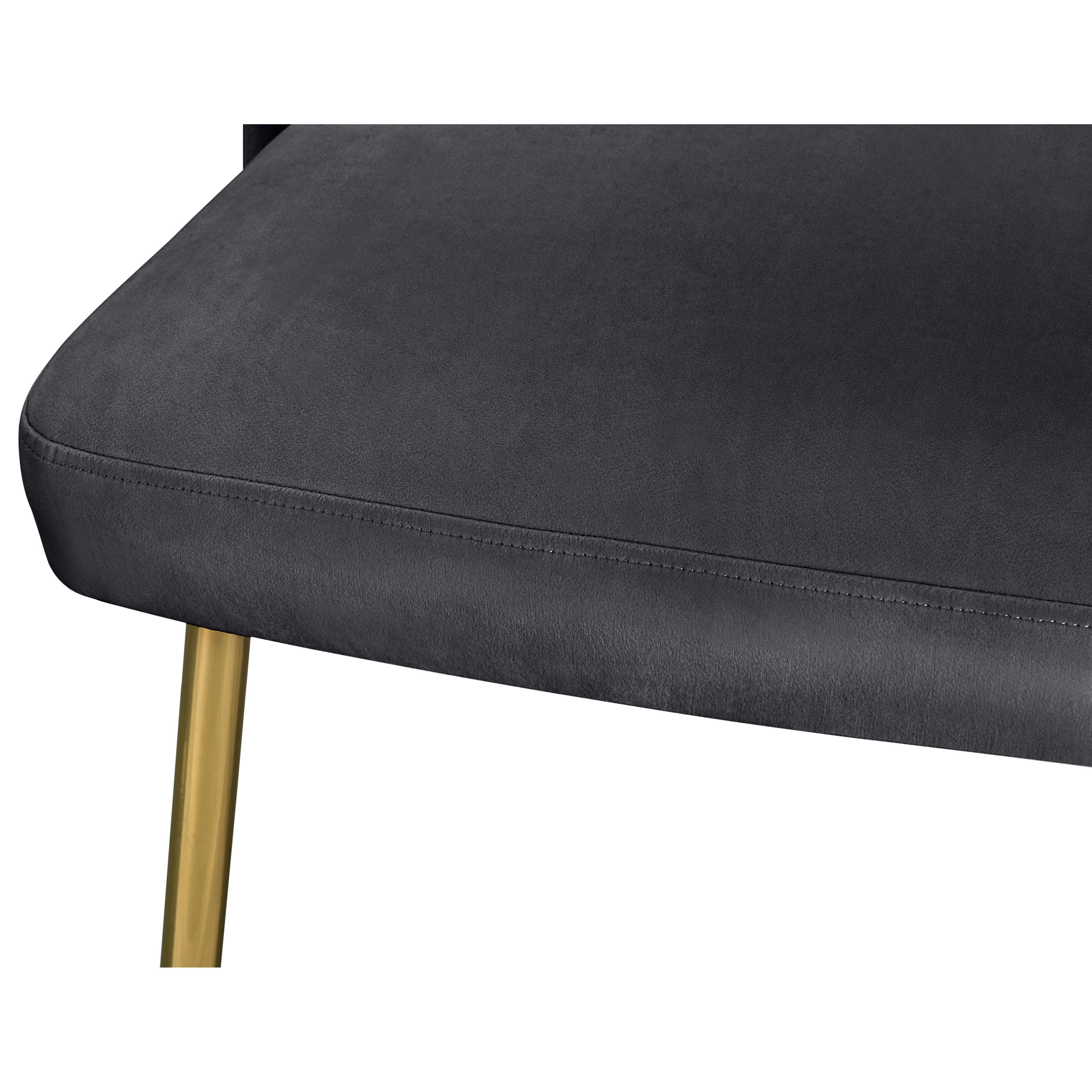 Meridian Logan Grey Velvet Dining Chair