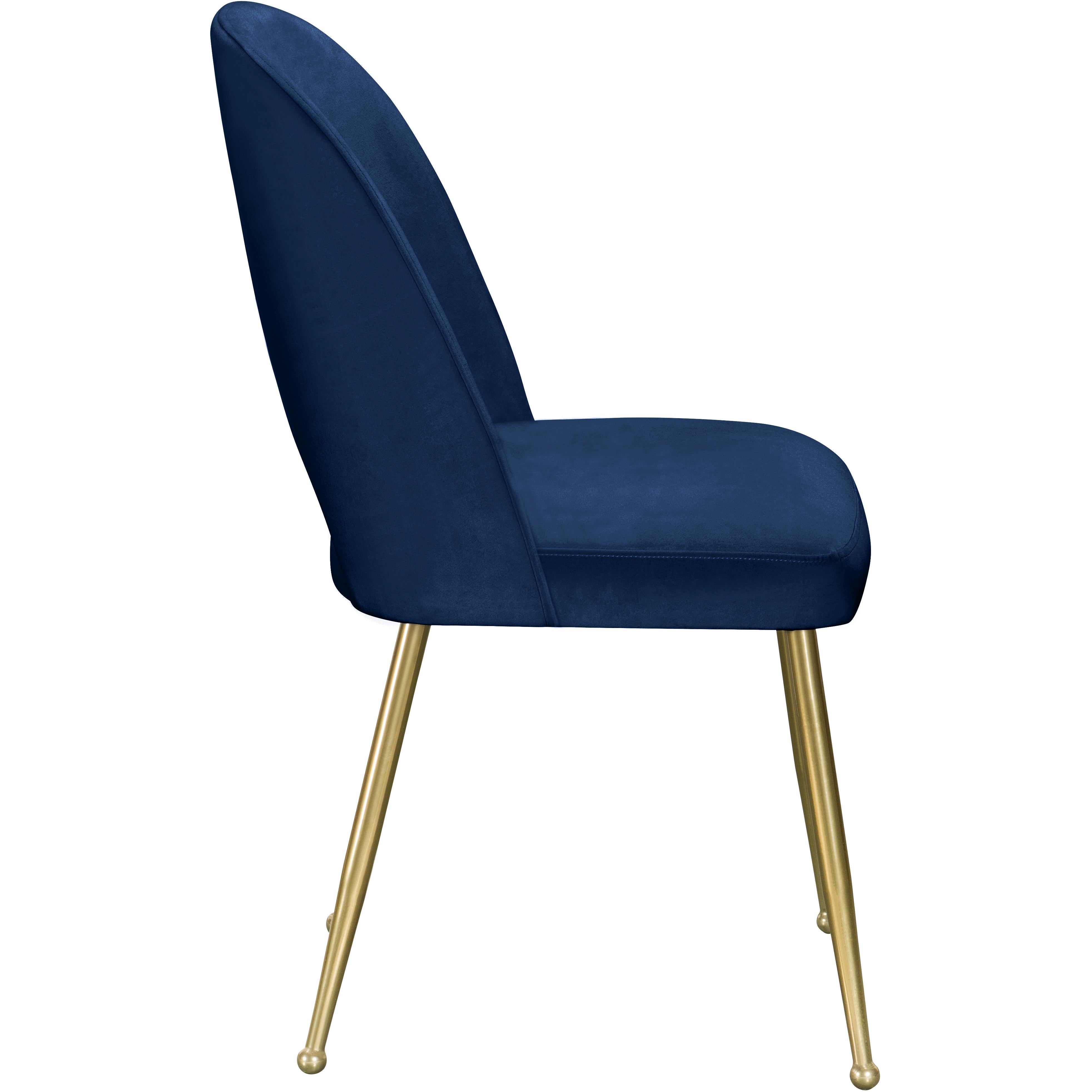 Meridian Logan Navy Velvet Dining Chair