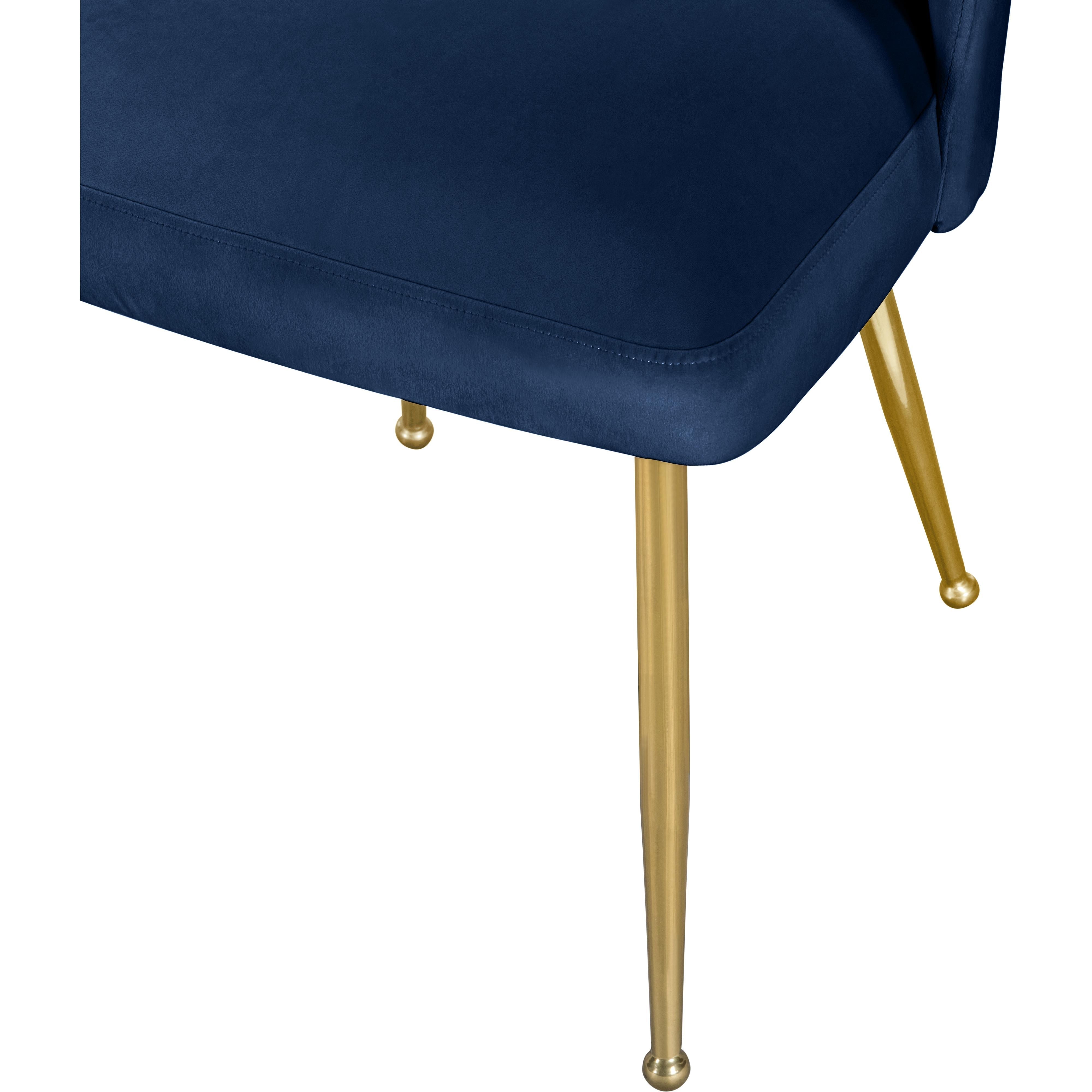 Meridian Logan Navy Velvet Dining Chair
