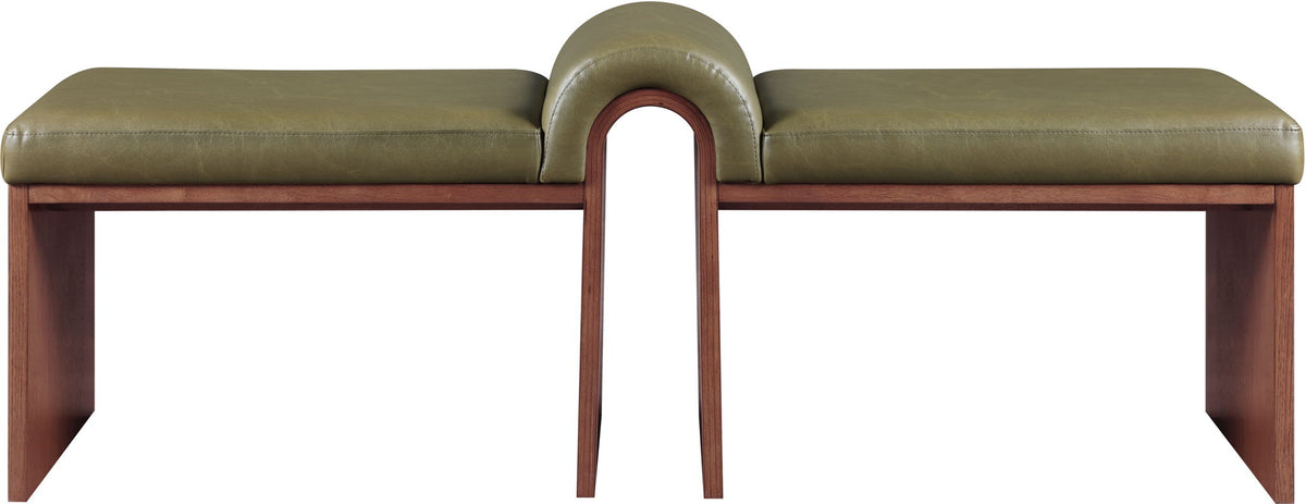 Delphine - Bench with Walnut Base
