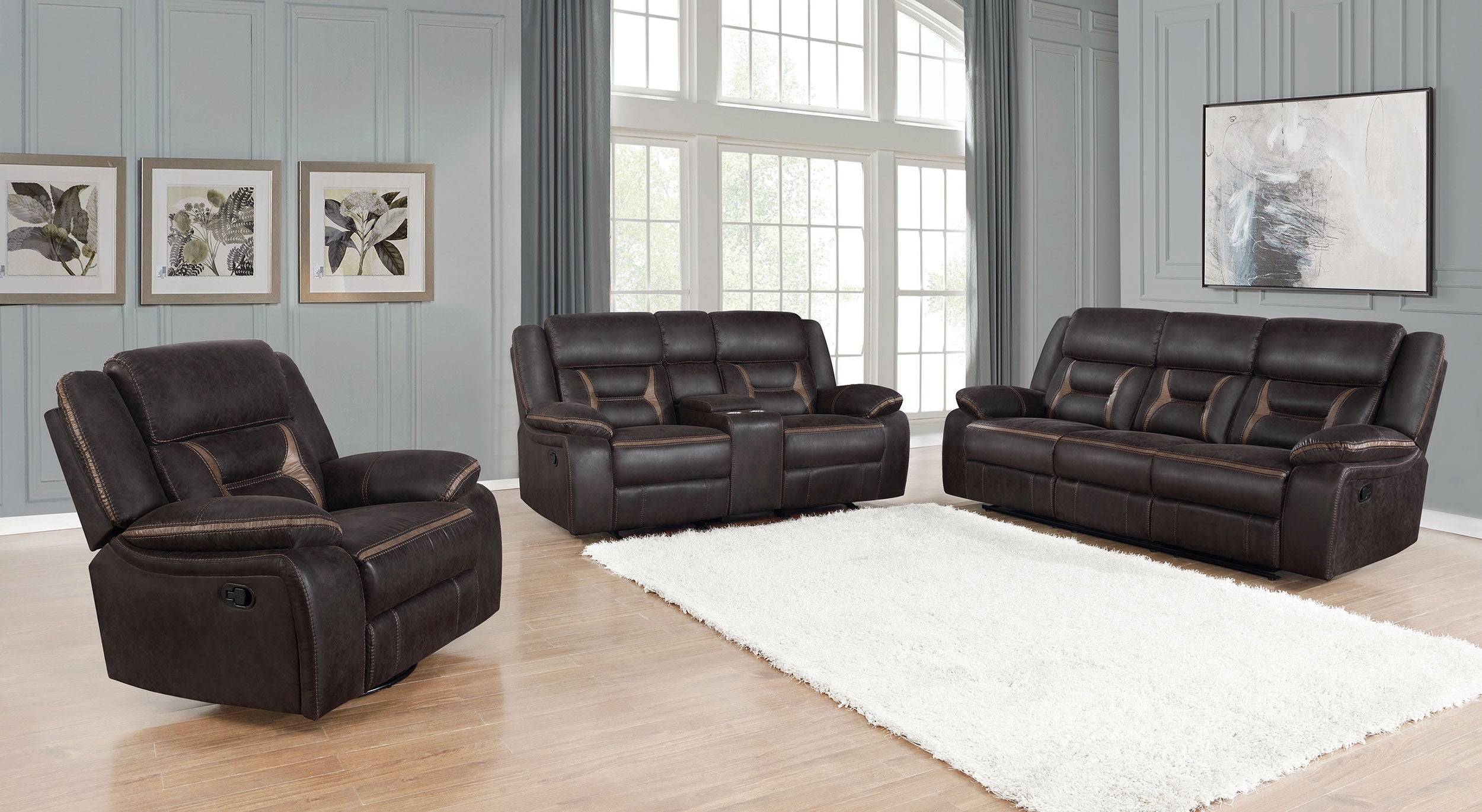 Greer Upholstered Motion Reclining Sofa