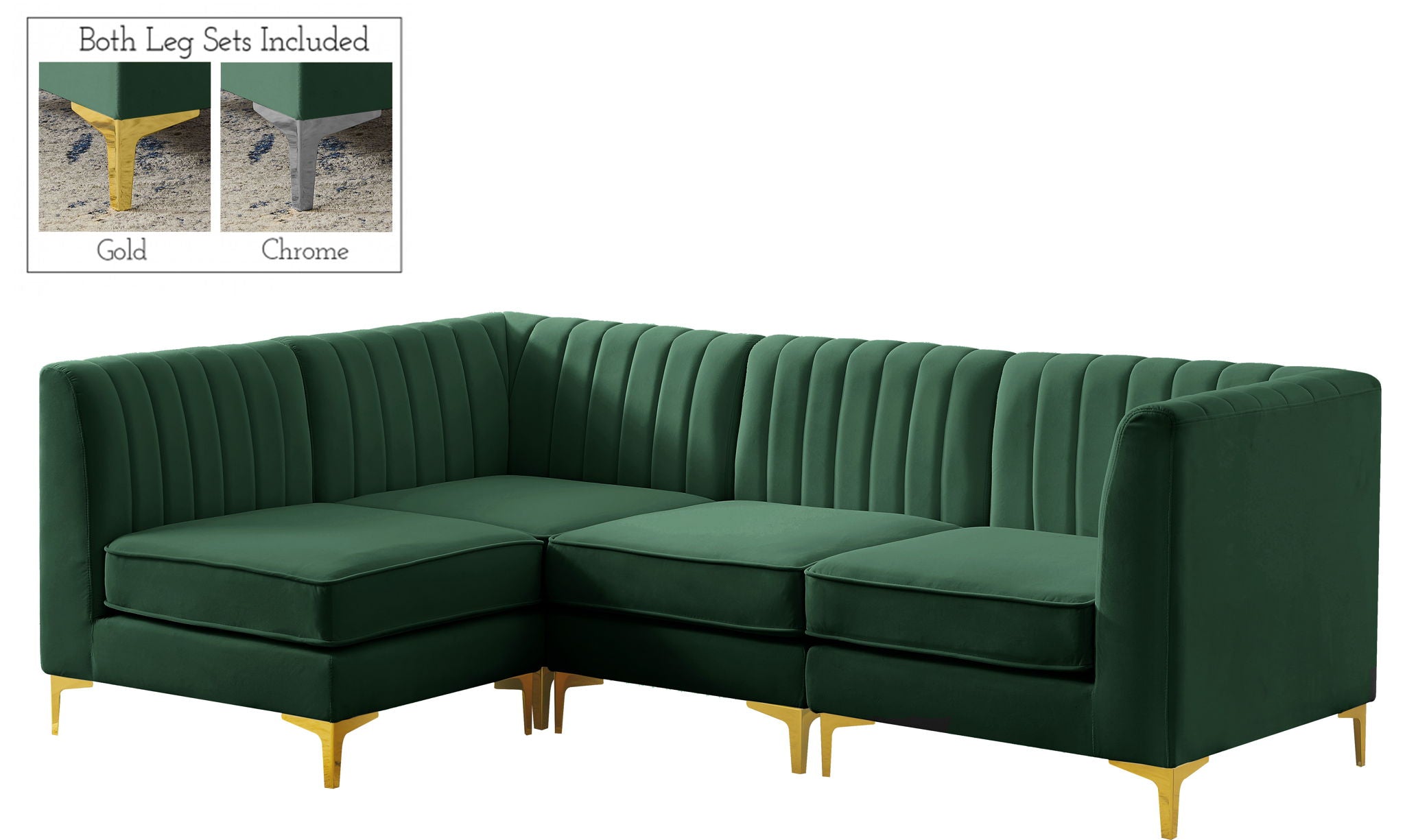 Alina - 4 Piece Modular L-Shaped Sectional
