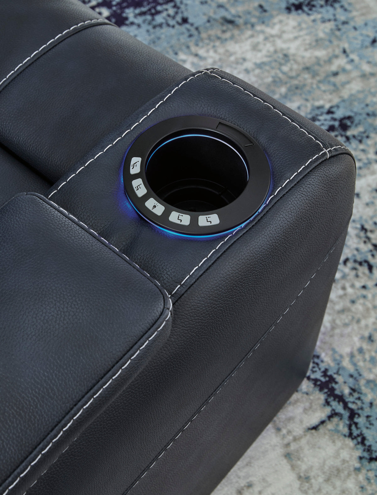 Feazada Sapphire Power Recliner — LED Lighting & Storage