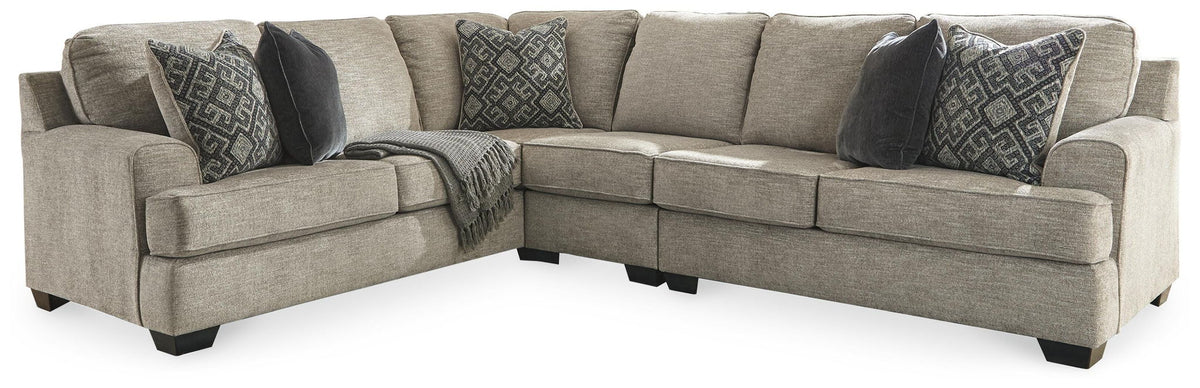 Bovarian Stone Sectional — 3-Piece Sectional + Right-Arm Loveseat
