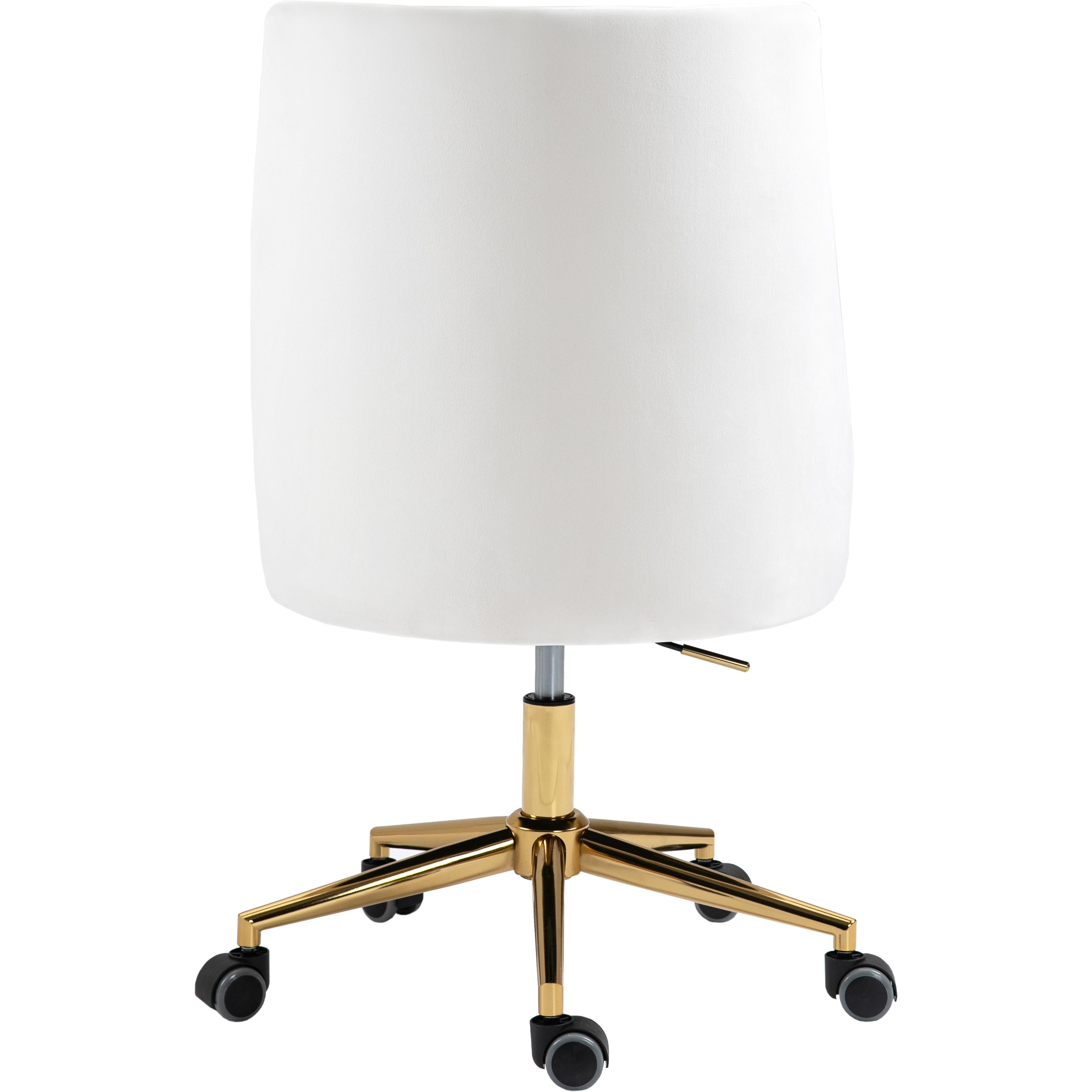 Meridian Karina Cream Velvet Office Chair