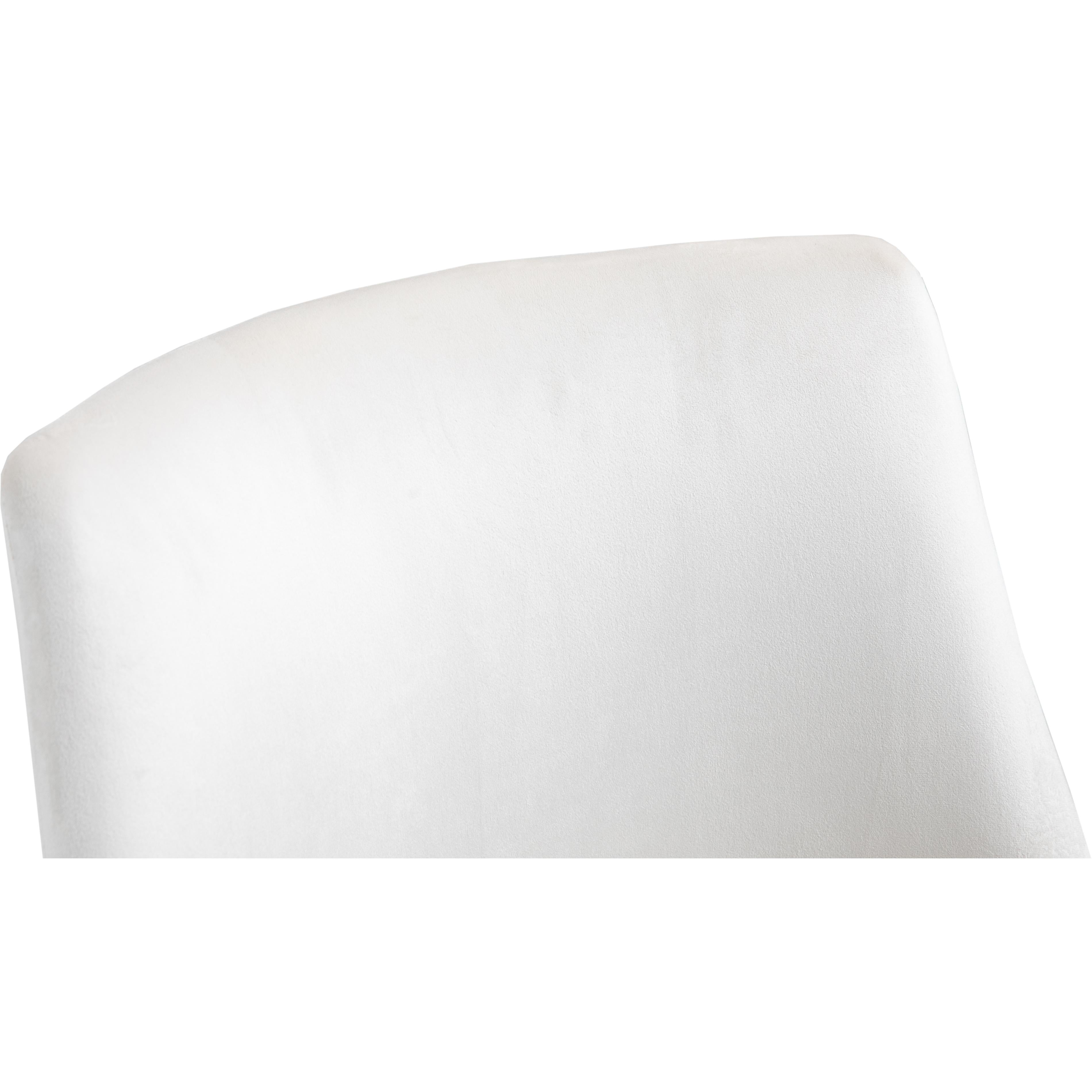 Meridian Karina Cream Velvet Office Chair