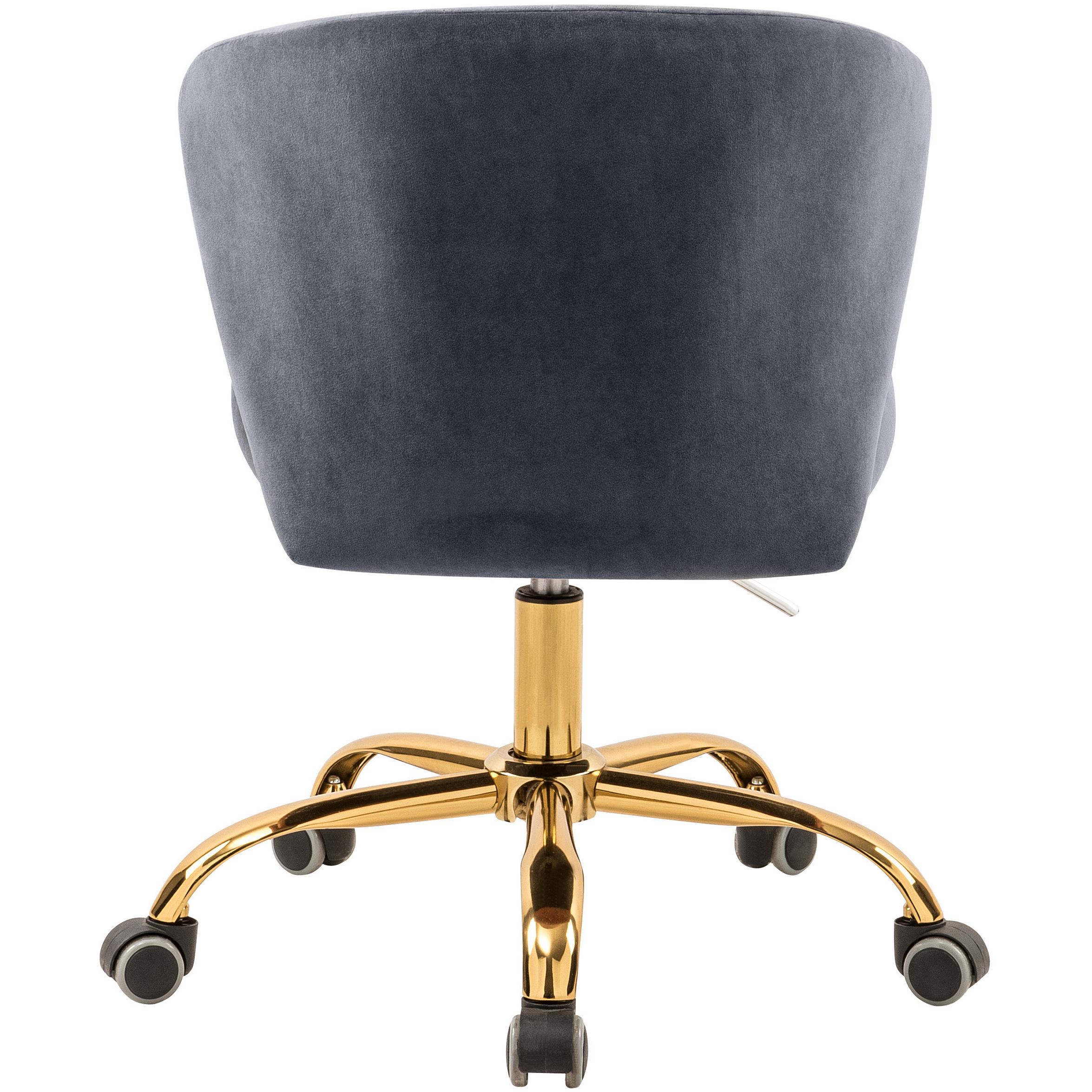 Meridian Finley Grey Velvet Office Chair
