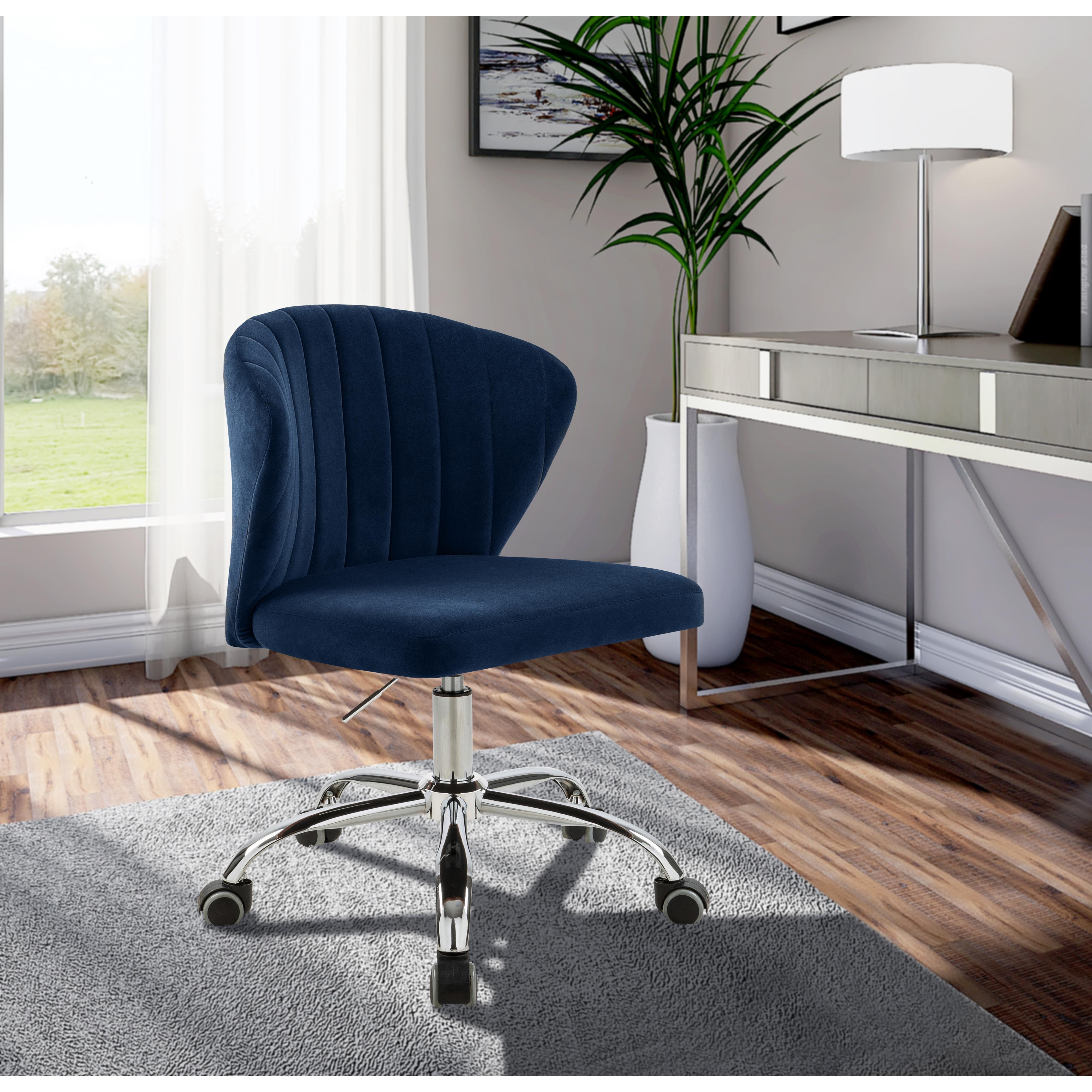 Meridian Finley Navy Velvet Office Chair