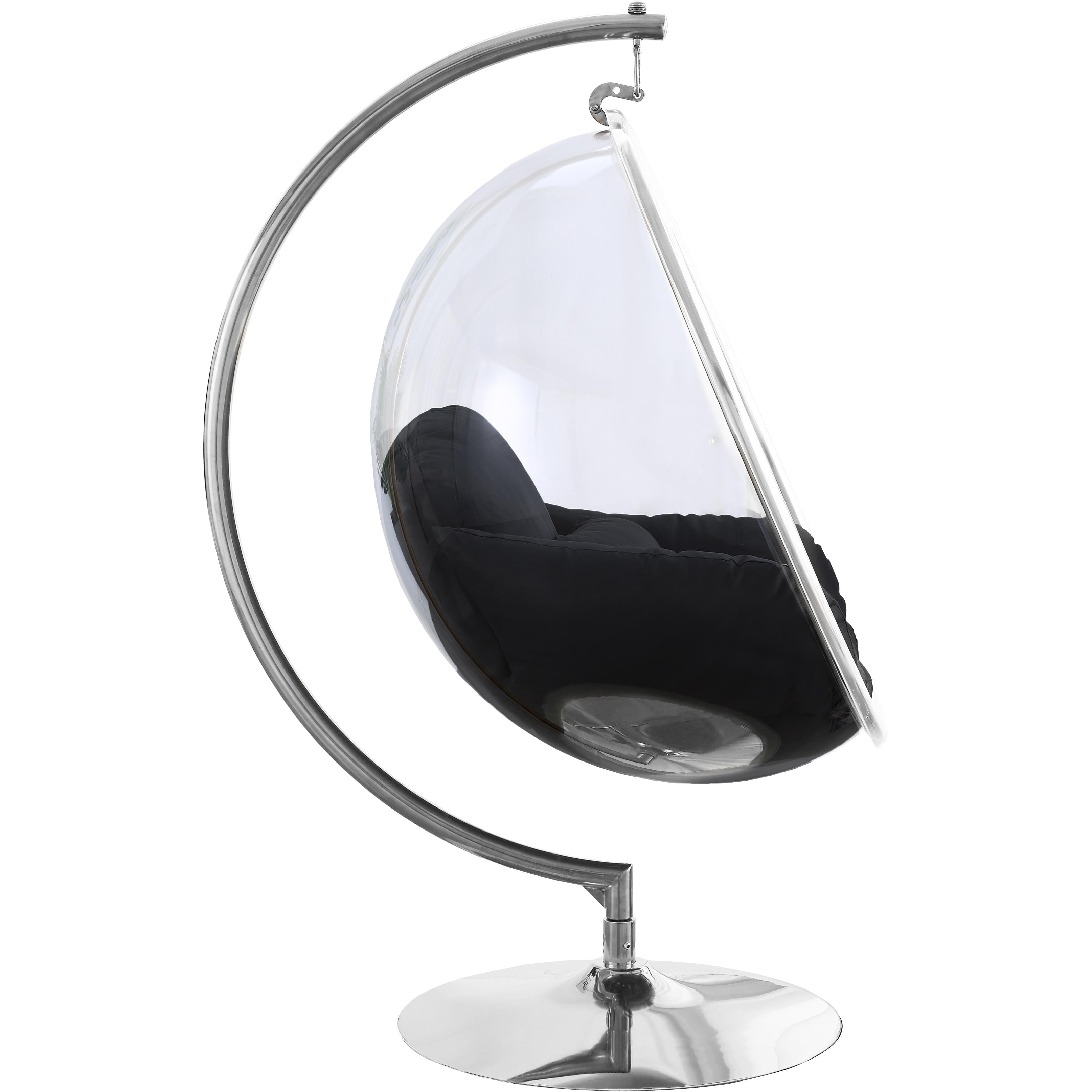 Meridian Luna Black Durable Fabric Acrylic Swing Chair