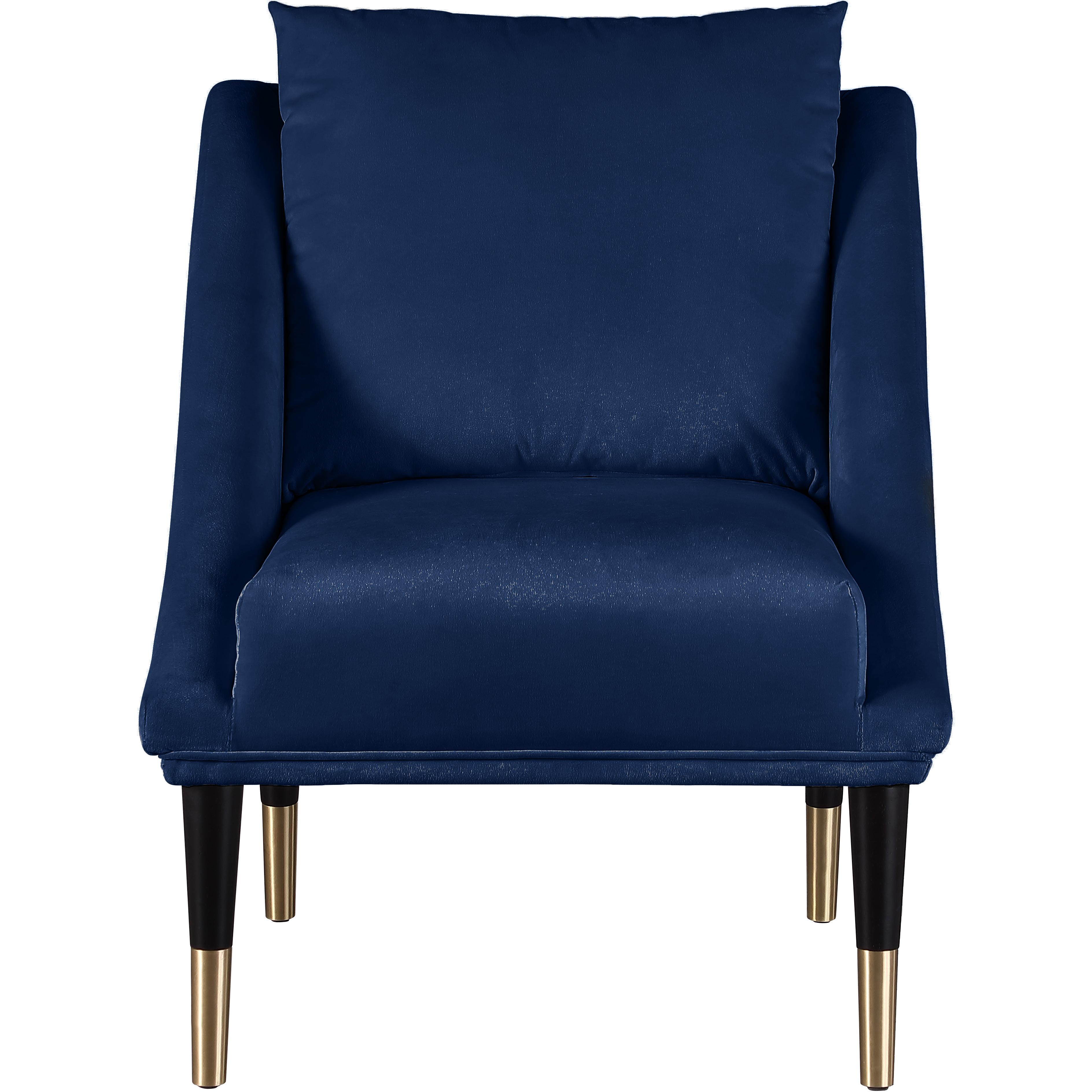 Meridian Elegante Navy Velvet Accent Chair