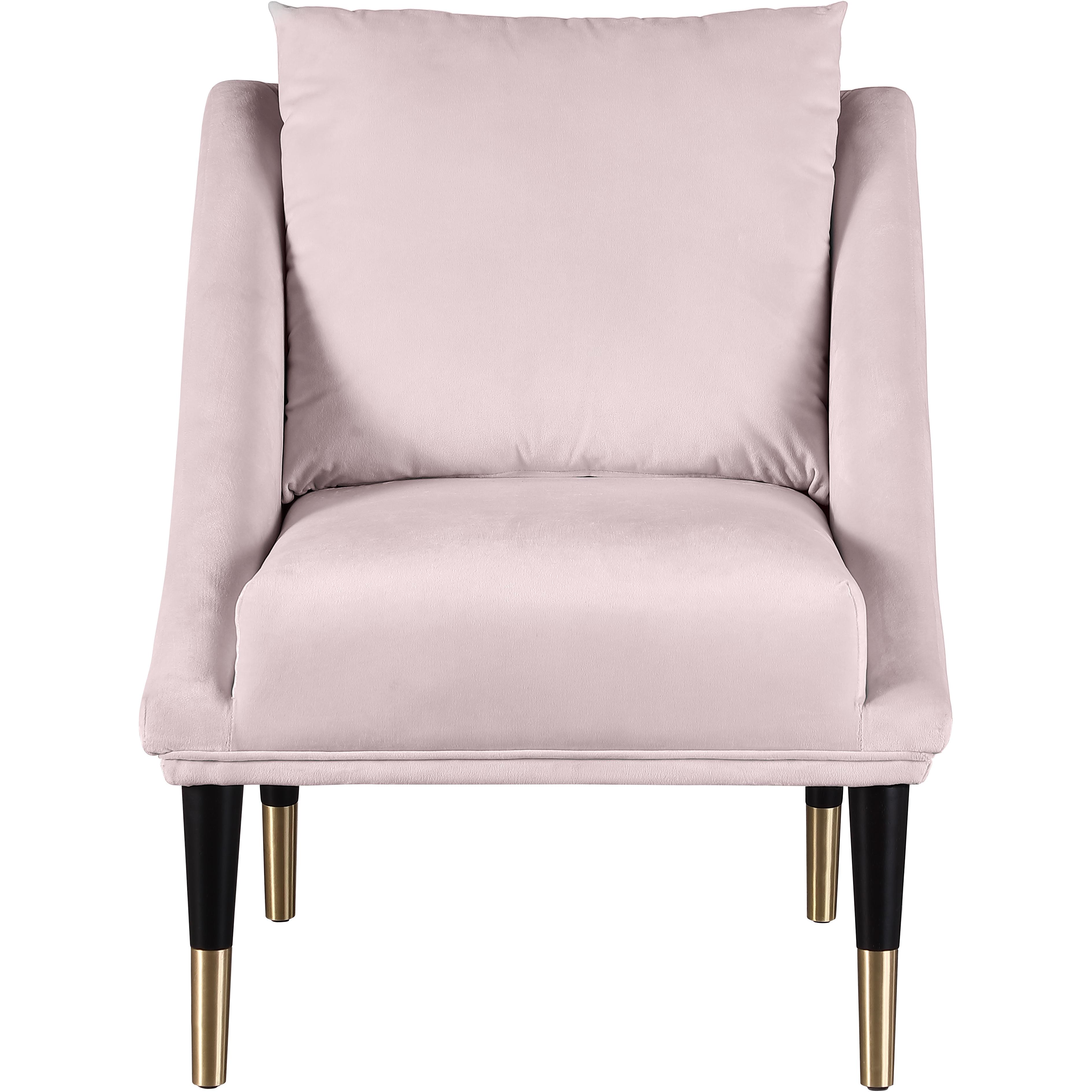 Meridian Elegante Pink Velvet Accent Chair