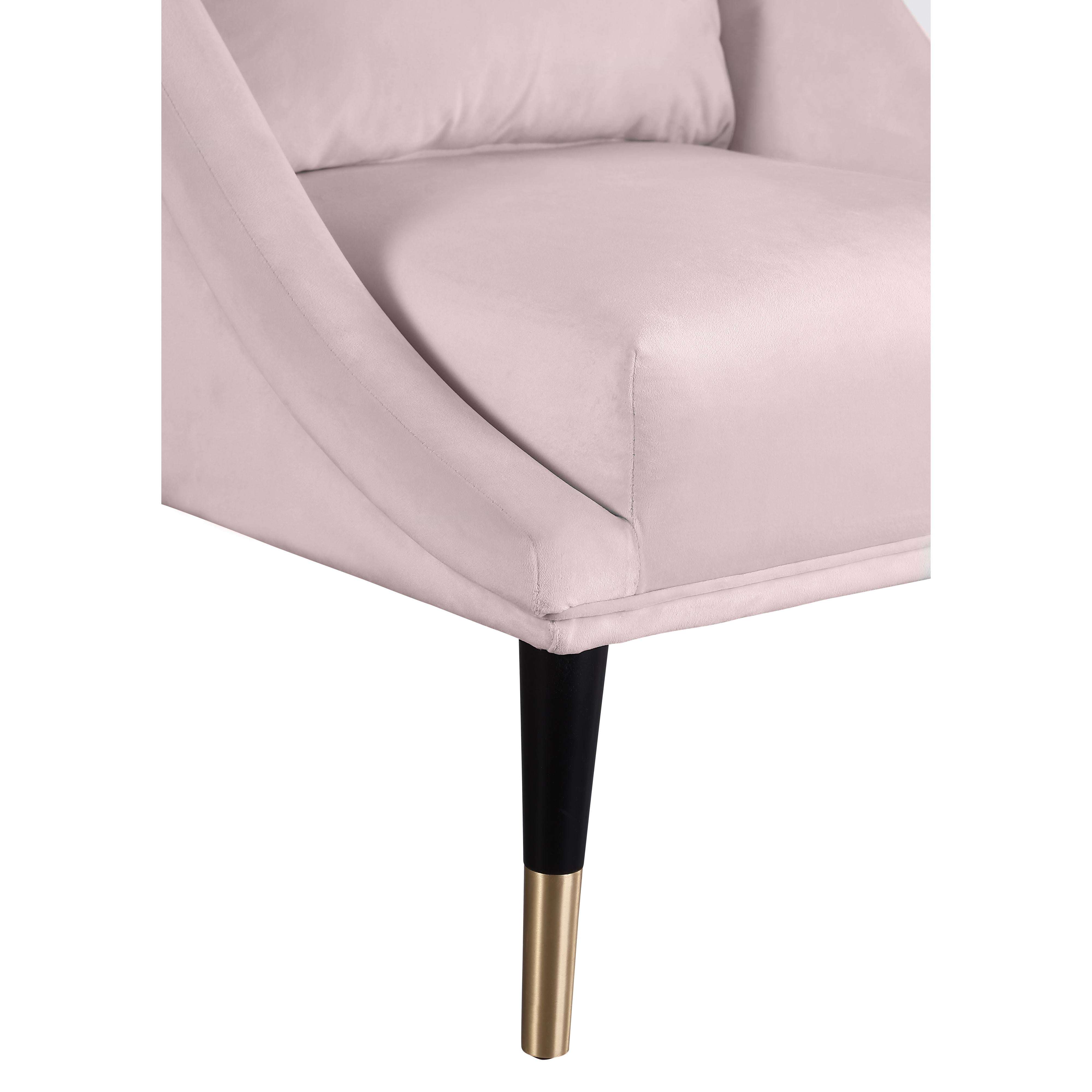Meridian Elegante Pink Velvet Accent Chair
