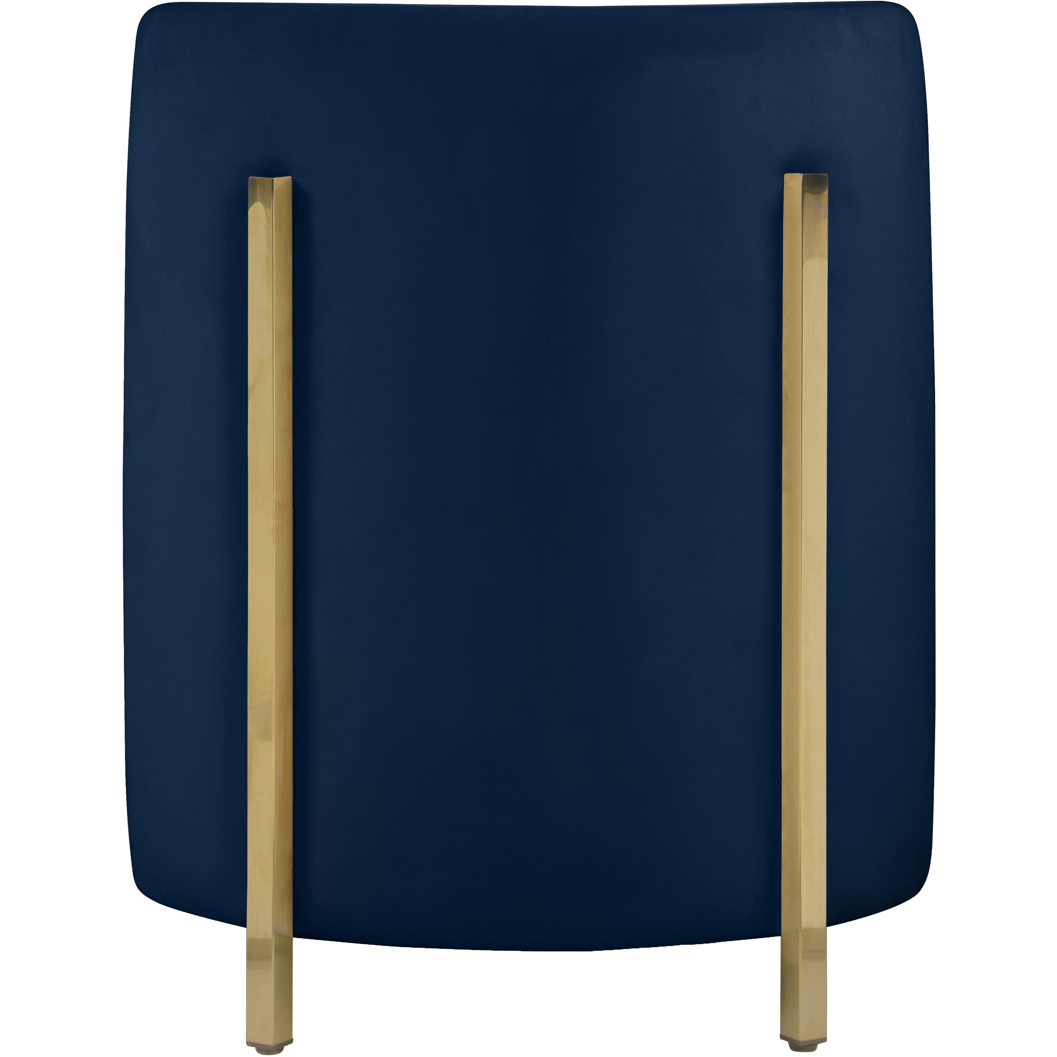 Meridian Rotunda Navy Velvet Accent Chair