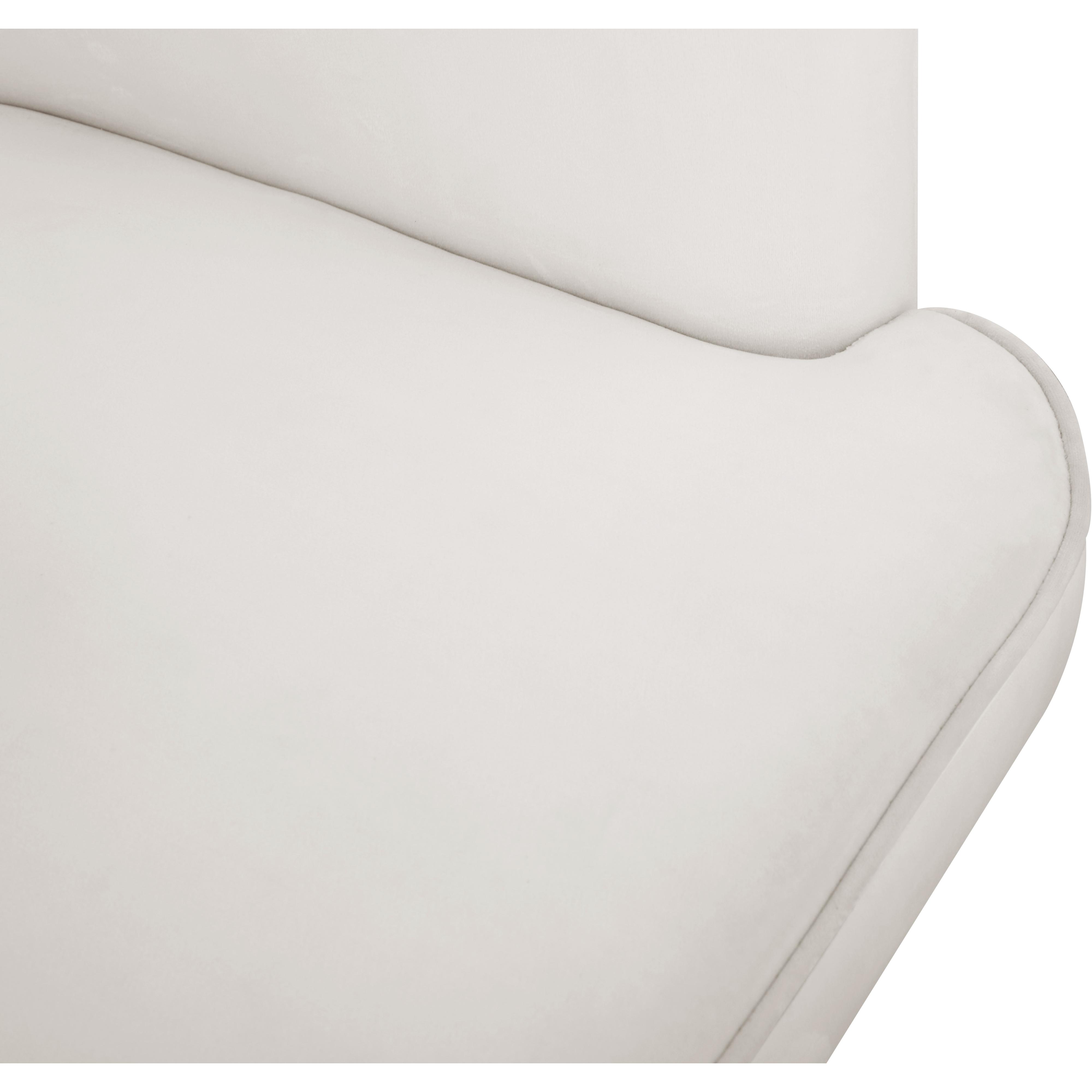 Meridian Rays Cream Velvet Accent Chair