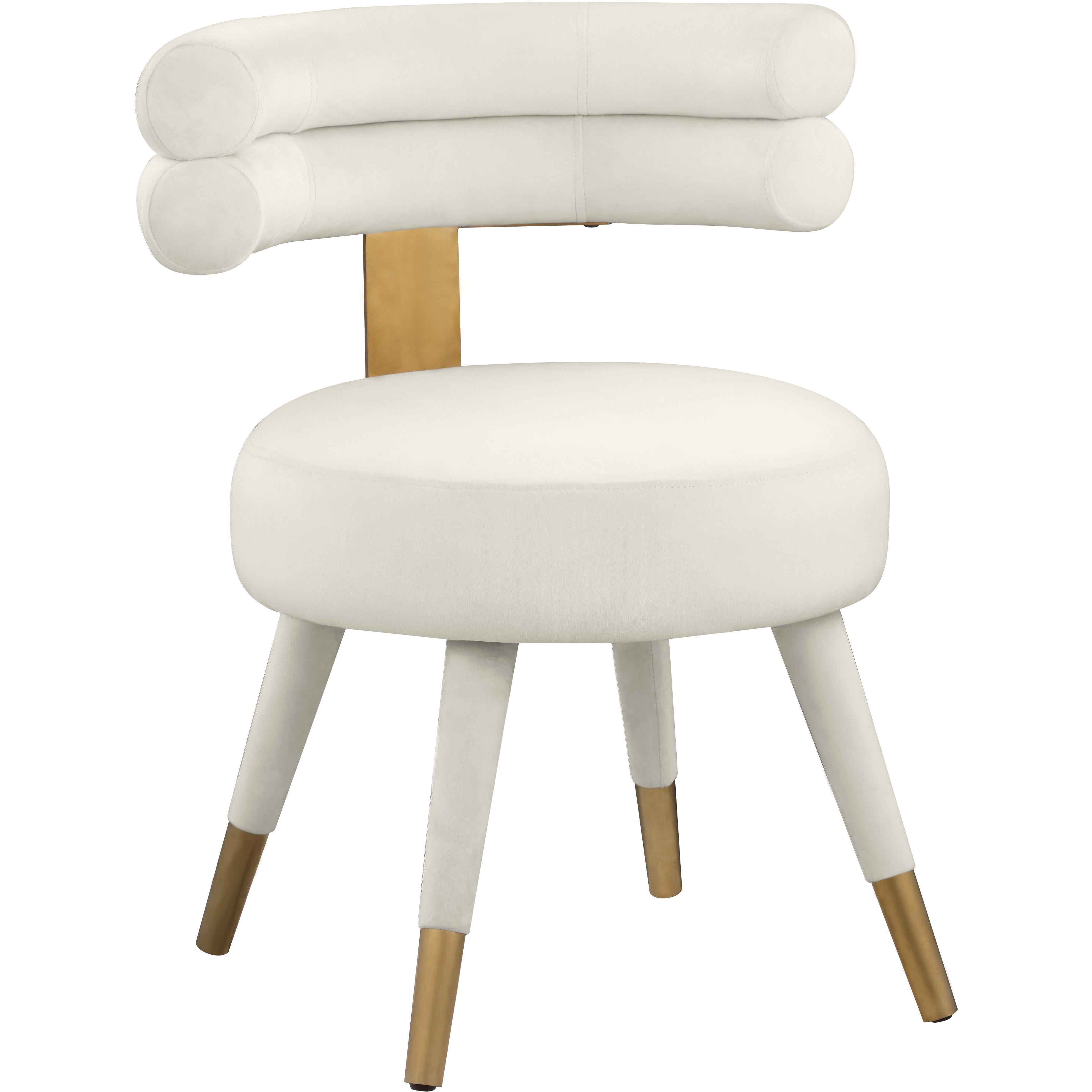 Meridian Fitzroy Cream Velvet Dining Chair