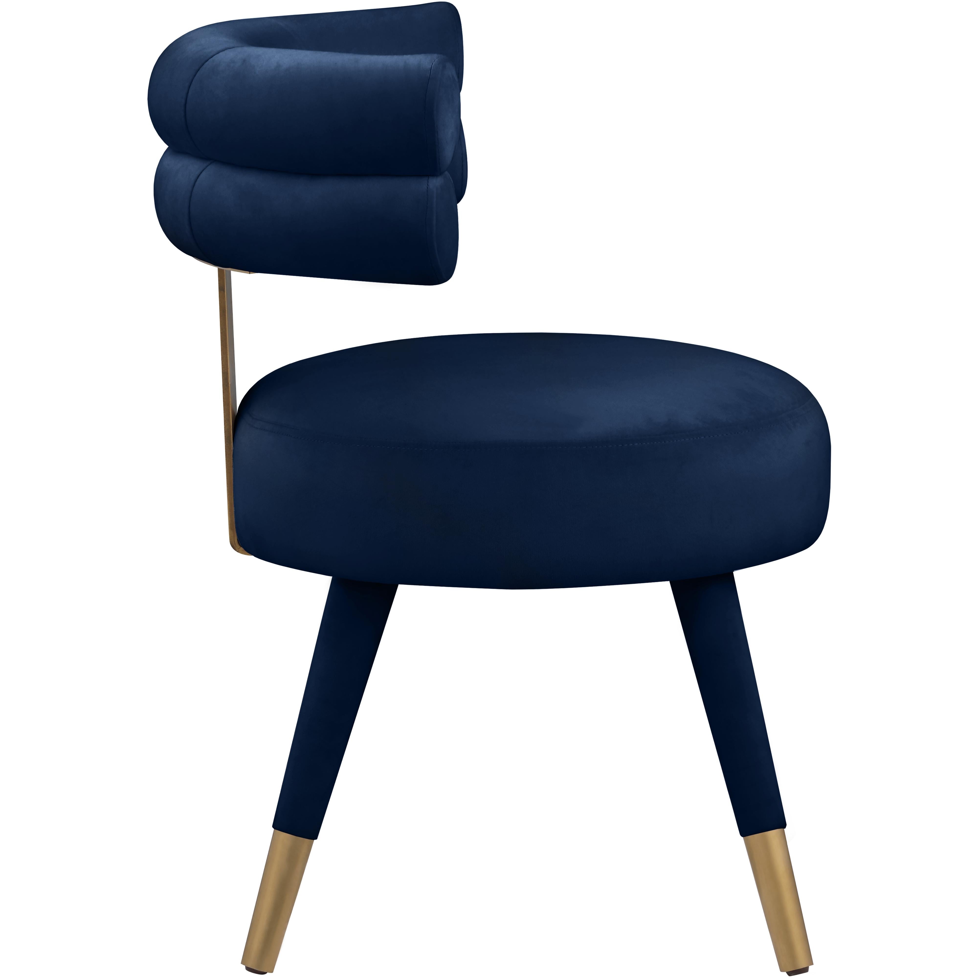 Meridian Fitzroy Navy Velvet Dining Chair