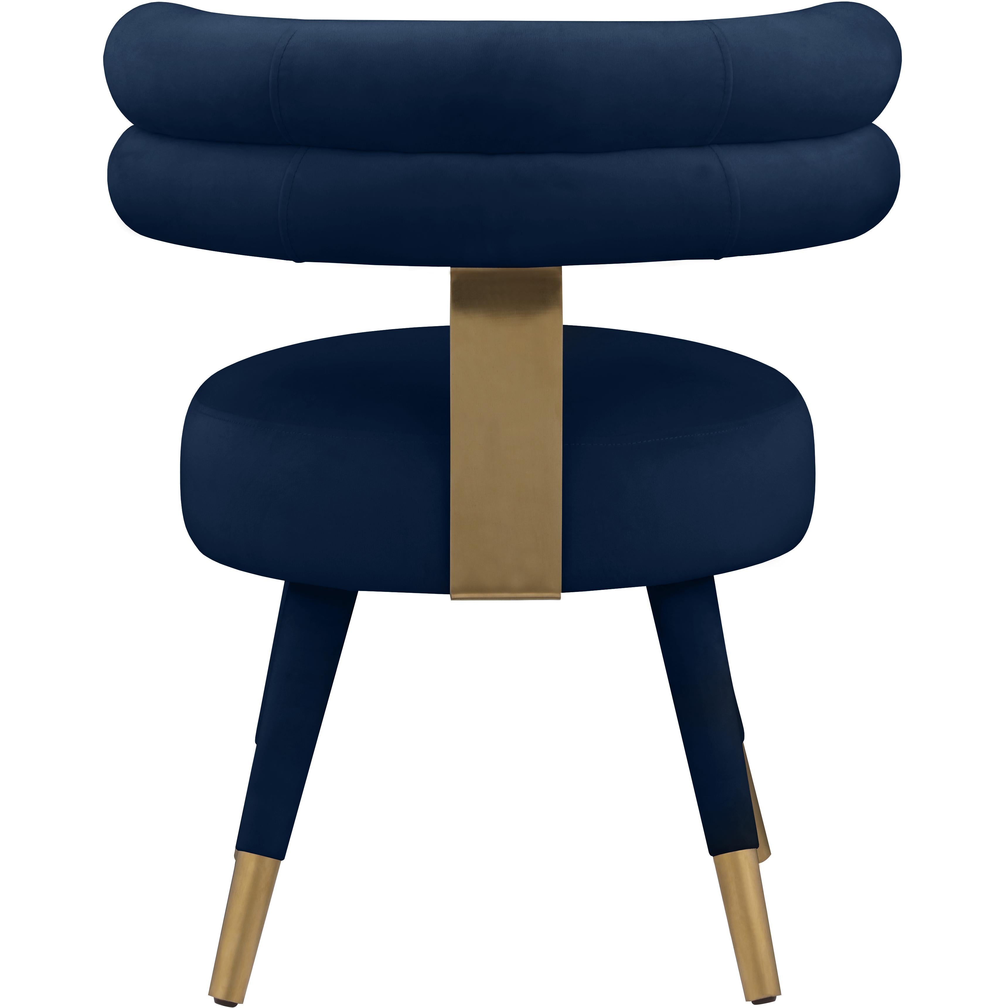 Meridian Fitzroy Navy Velvet Dining Chair