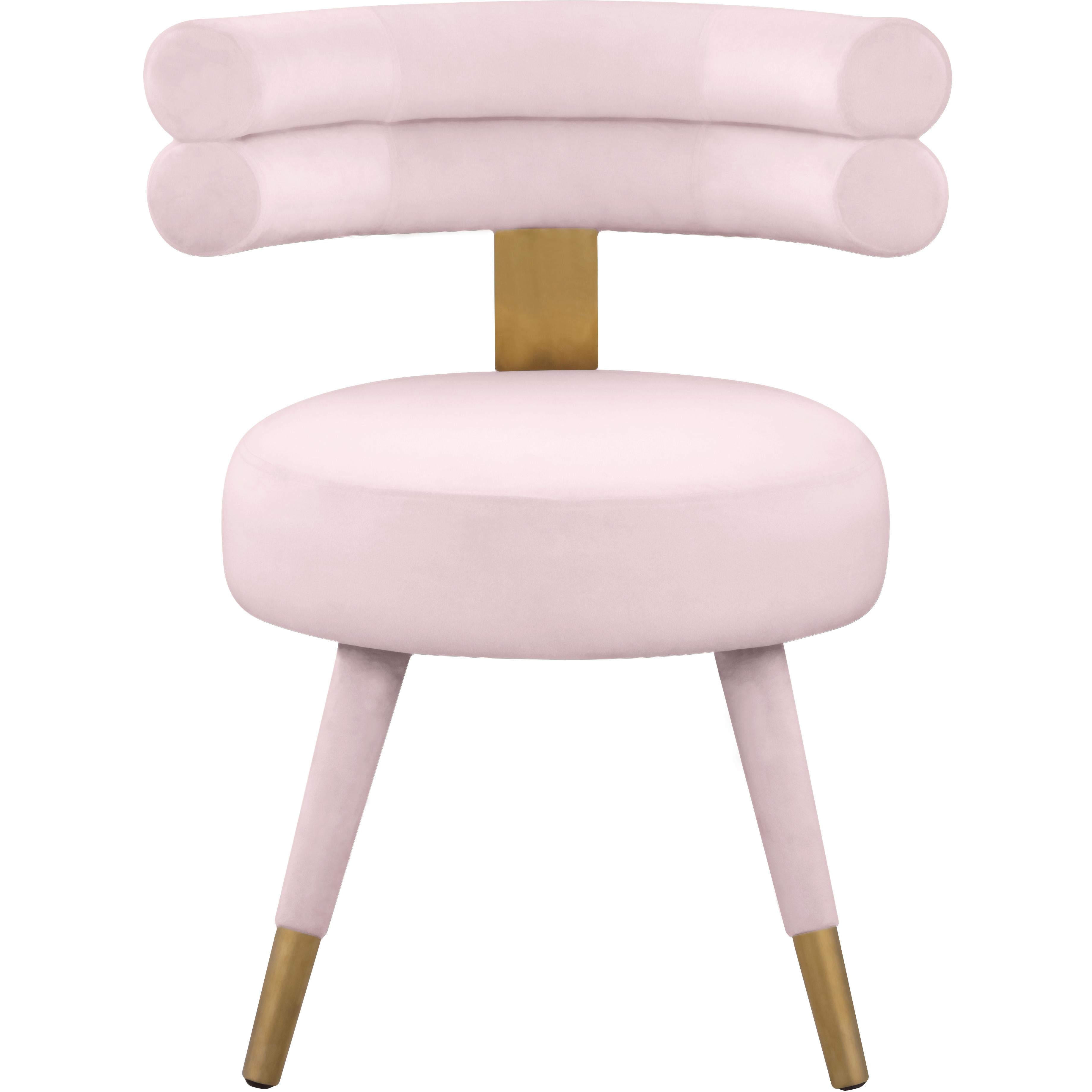 Meridian Fitzroy Pink Velvet Dining Chair