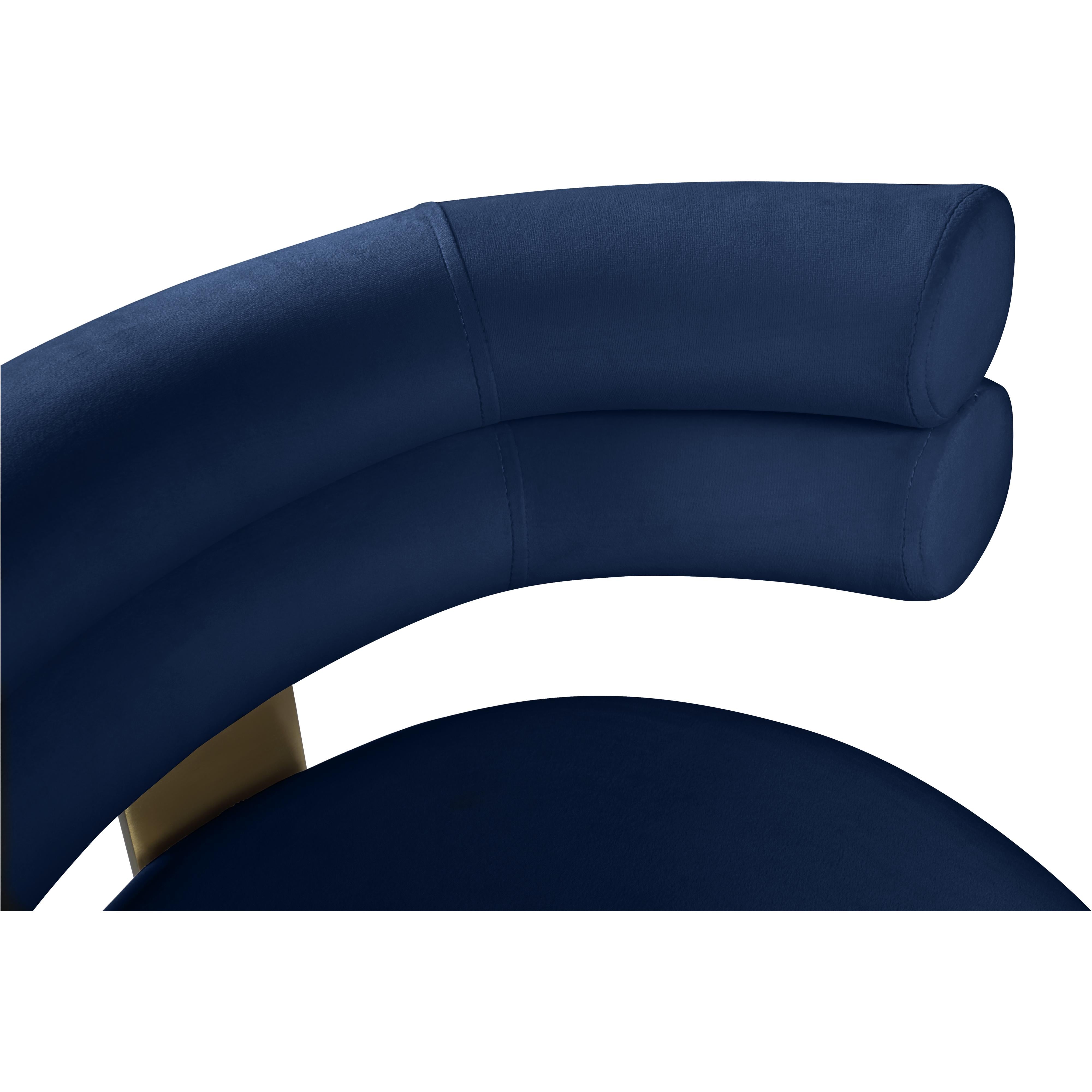 Meridian Fitzroy Navy Velvet Counter Stool