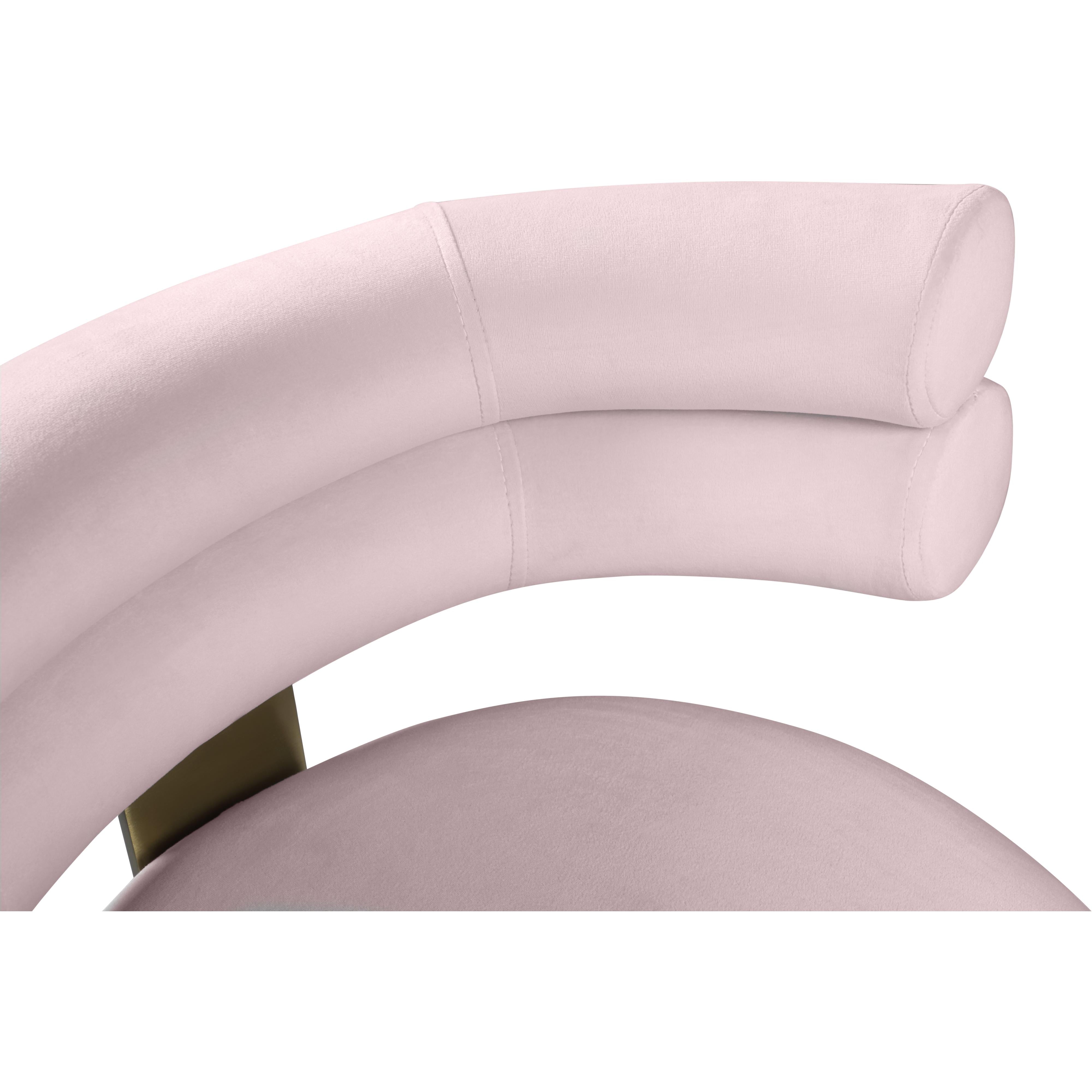 Meridian Fitzroy Pink Velvet Counter Stool