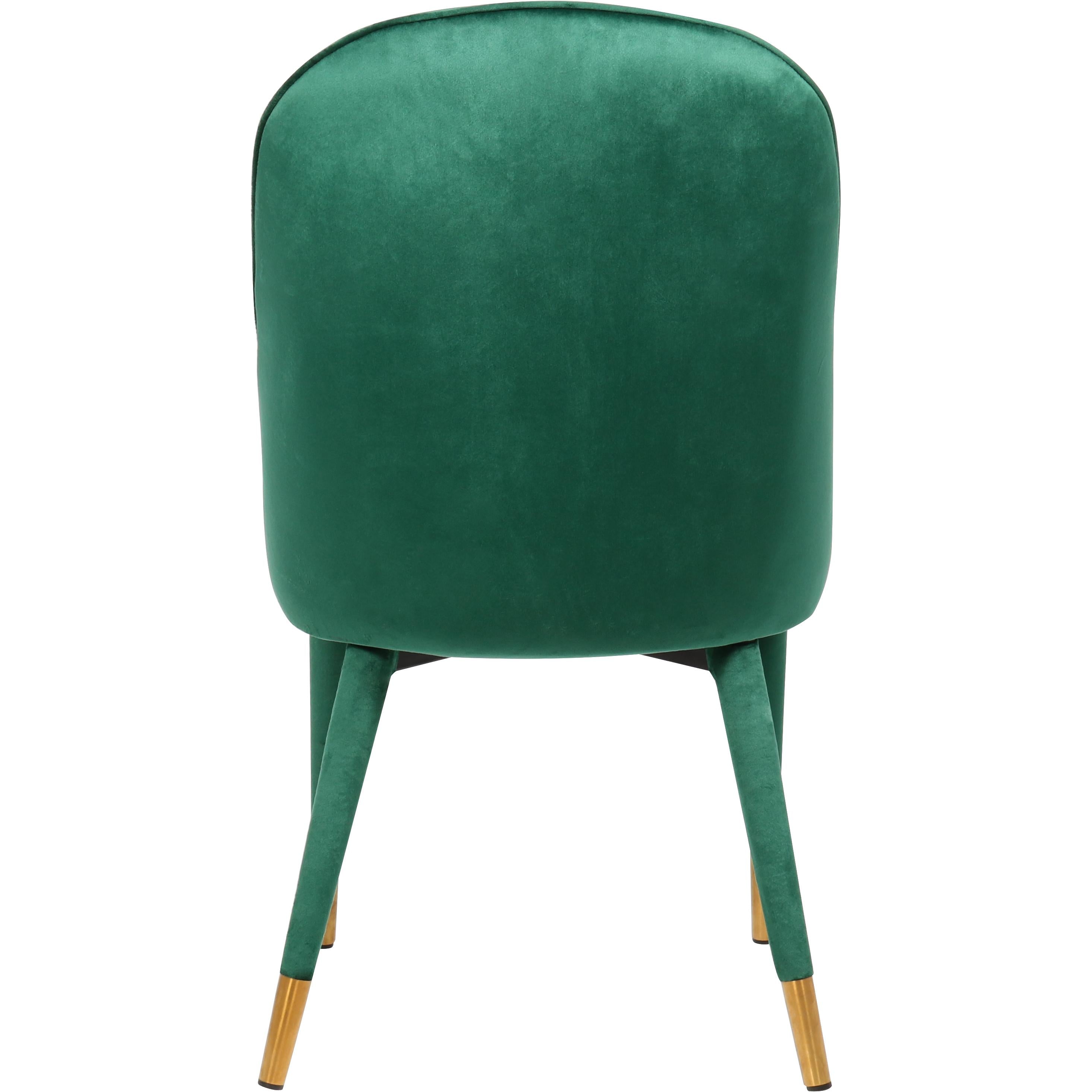 Meridian Belle Green Velvet Dining Chair