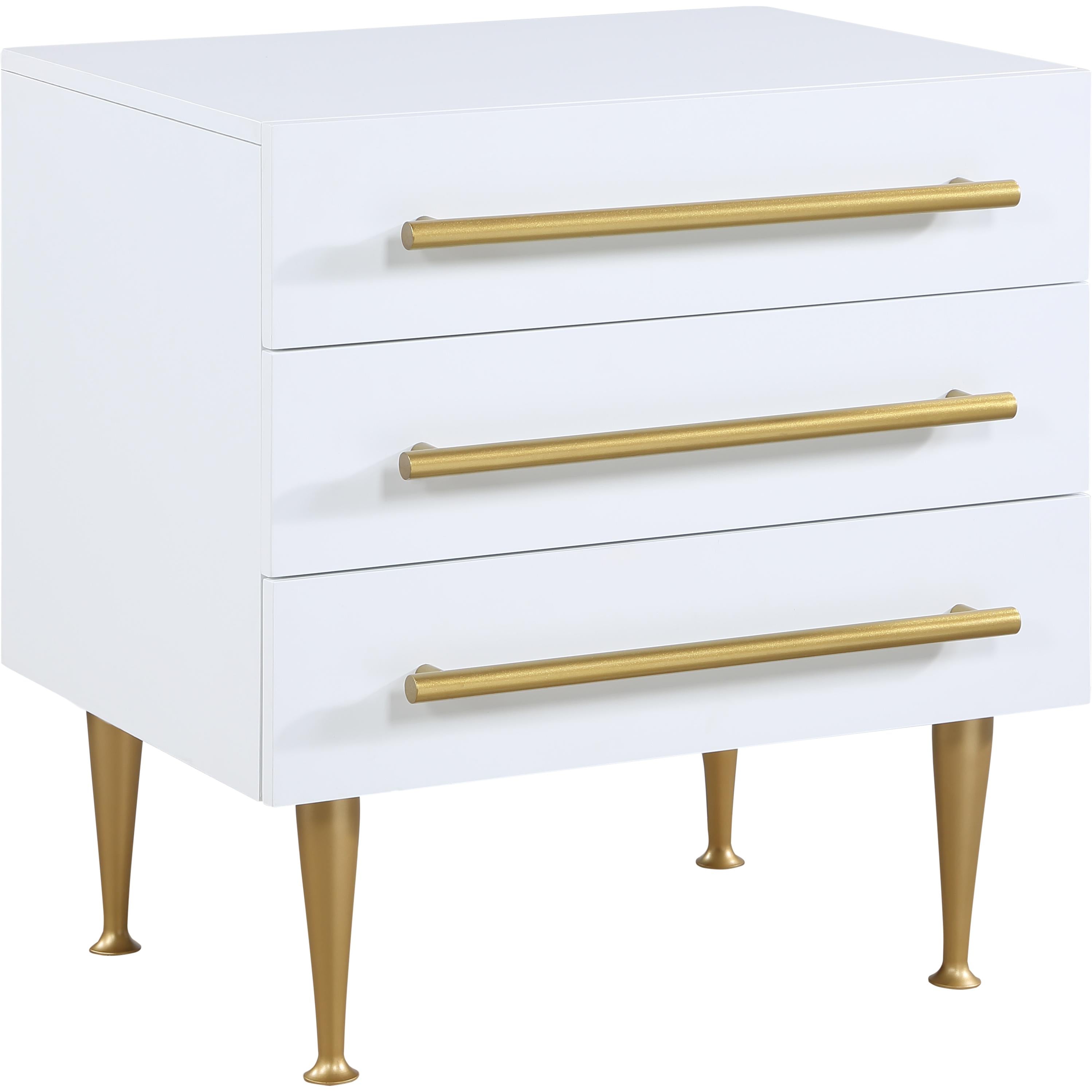Meridian Marisol White Night Stand