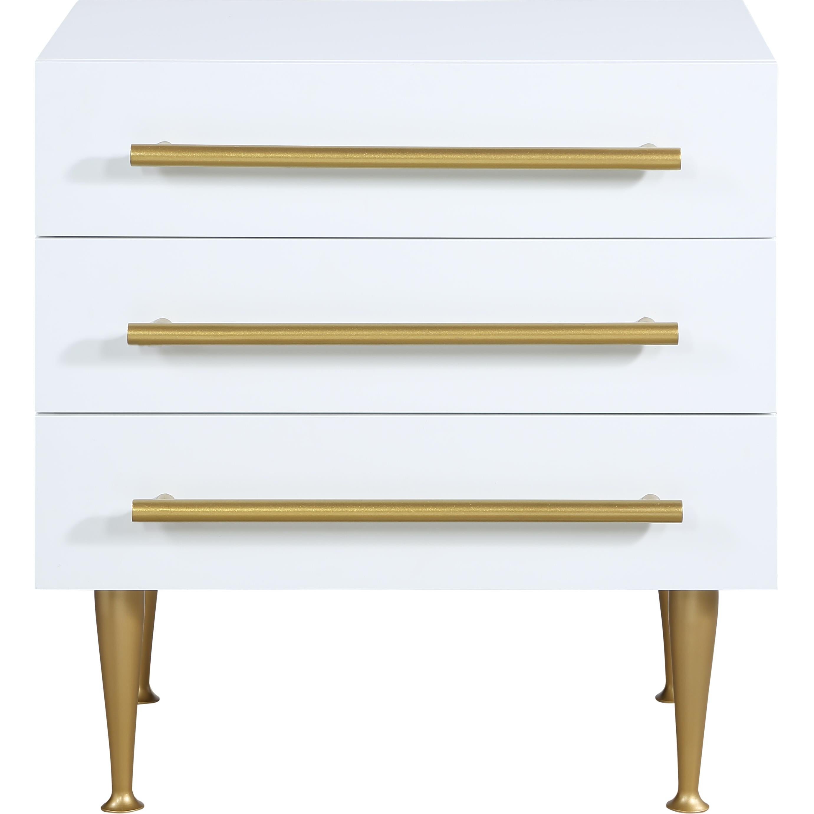Meridian Marisol White Night Stand