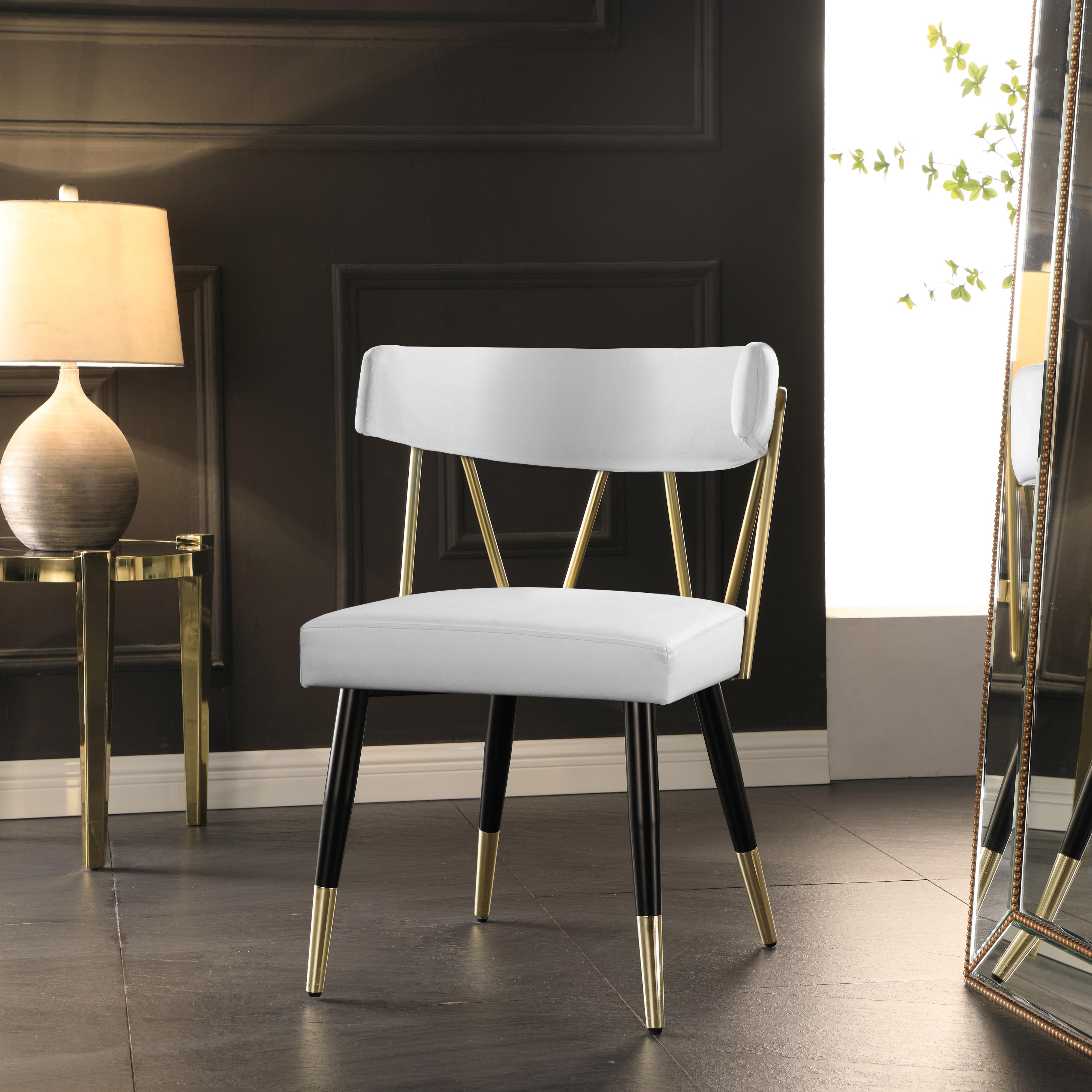 Meridian Rheingold White Vegan Leather Dining Chair