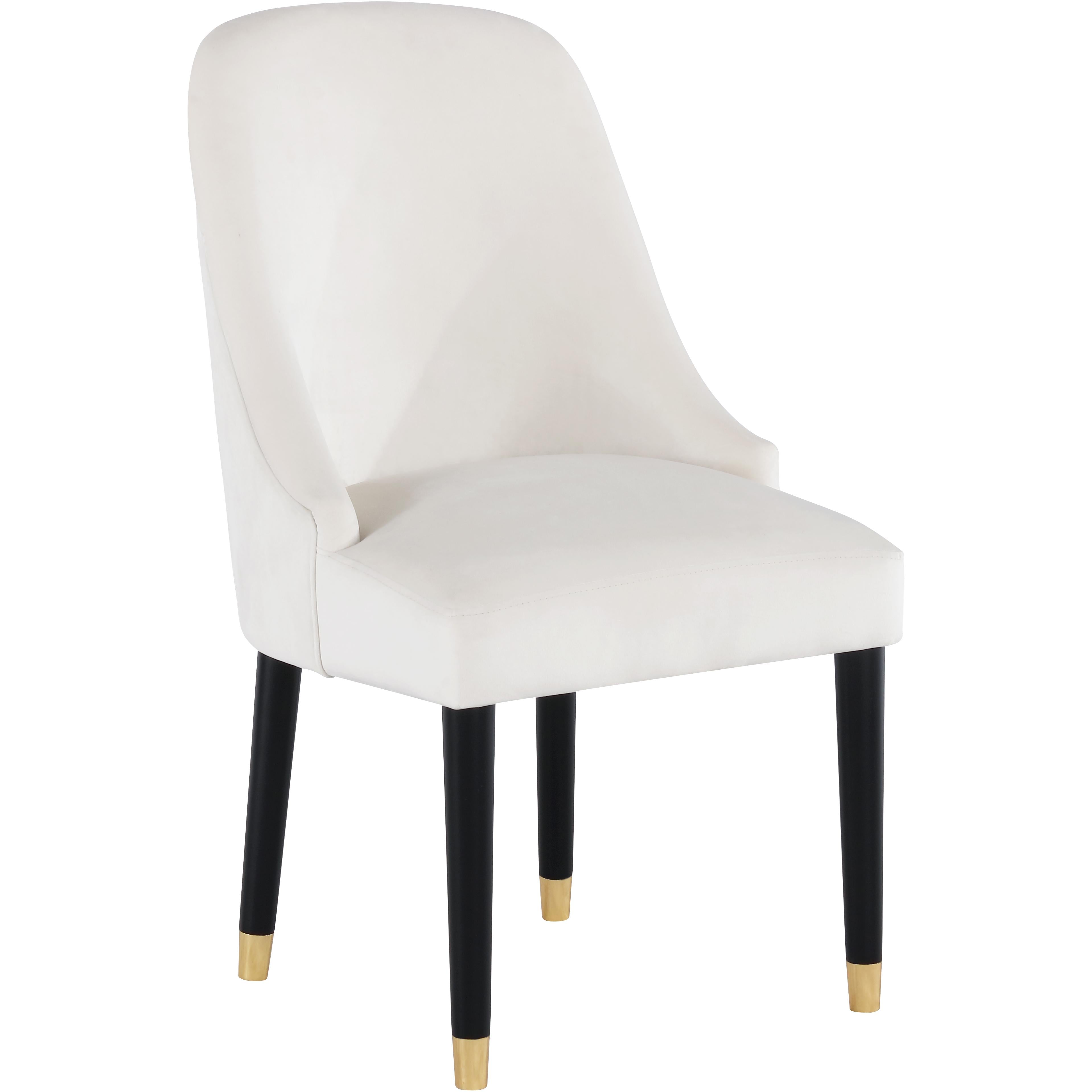 Meridian Omni Cream Velvet Dining Chair