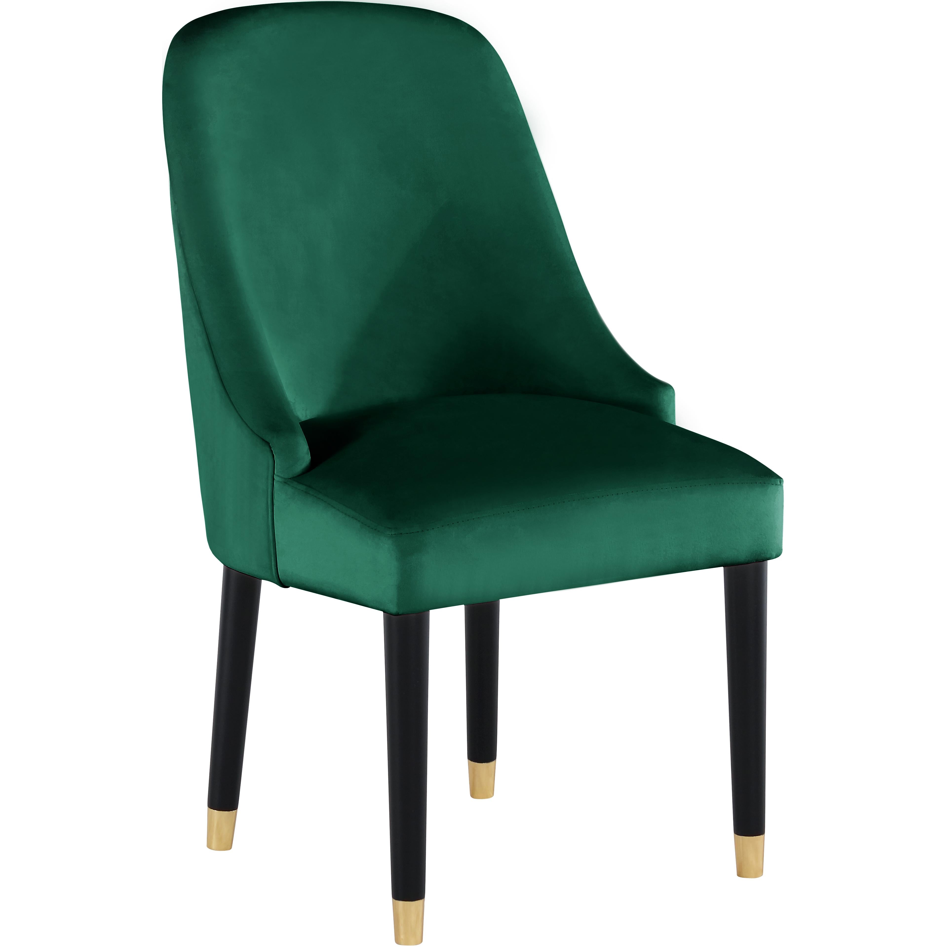 Meridian Omni Green Velvet Dining Chair