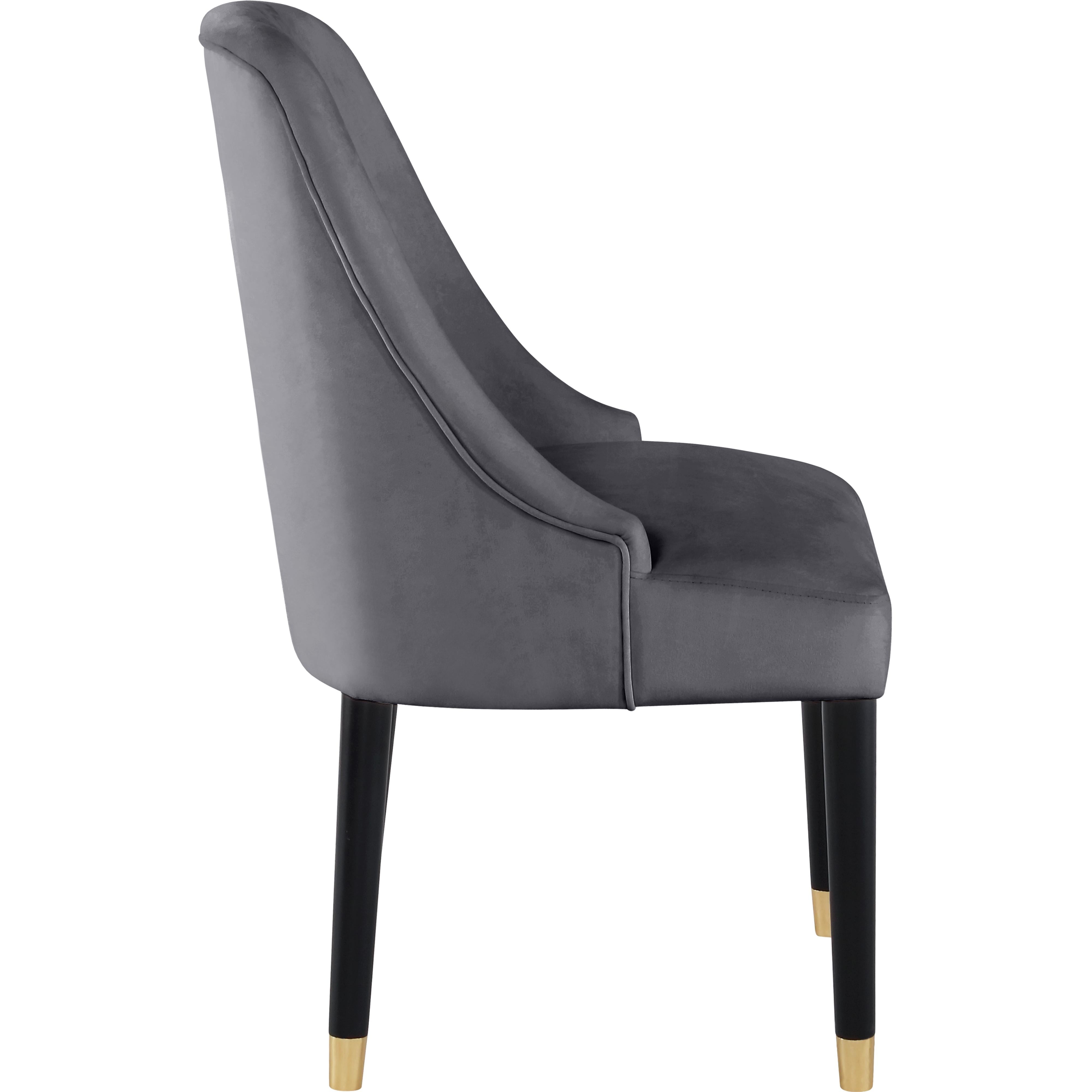 Meridian Omni Grey Velvet Dining Chair