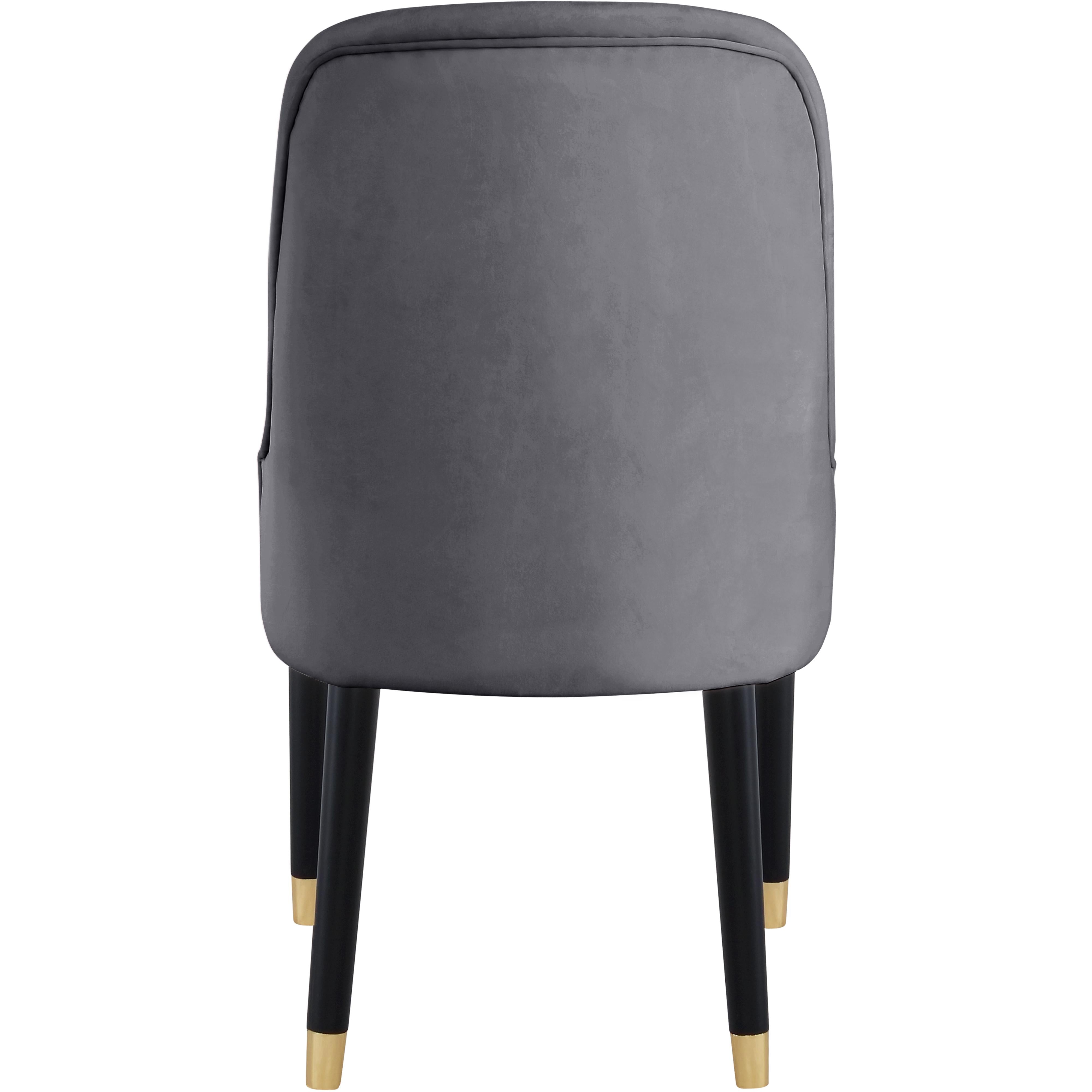 Meridian Omni Grey Velvet Dining Chair
